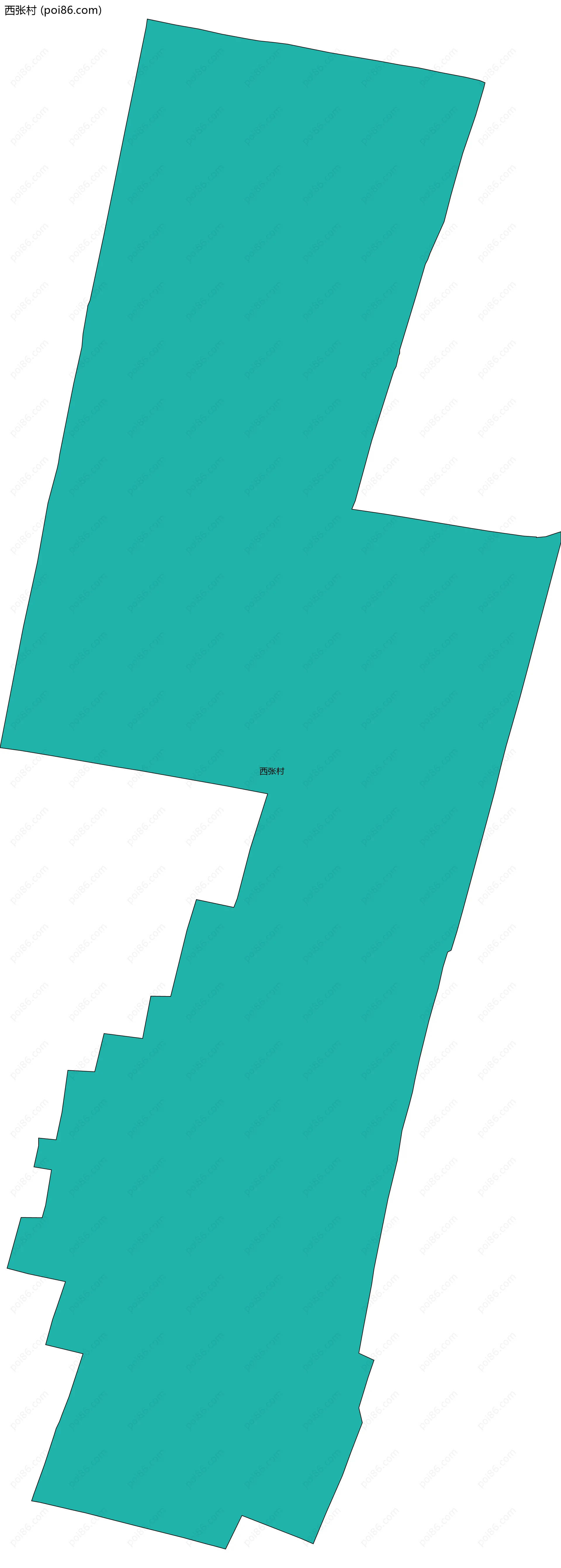 西张村边界地图