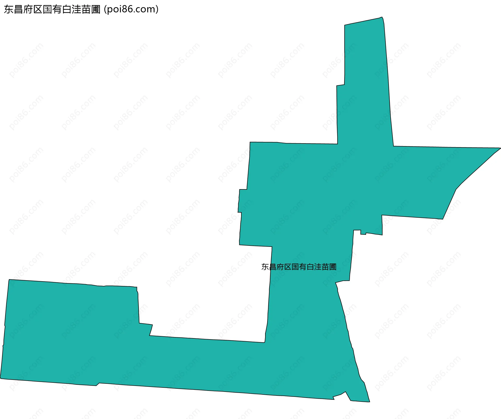 东昌府区国有白洼苗圃边界地图