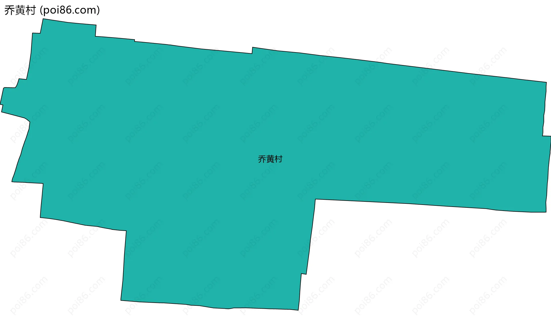 乔黄村边界地图