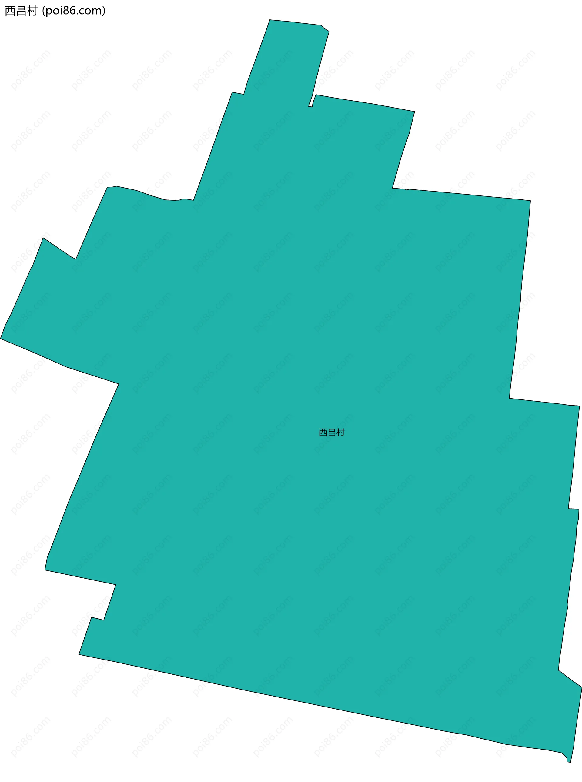 西吕村边界地图