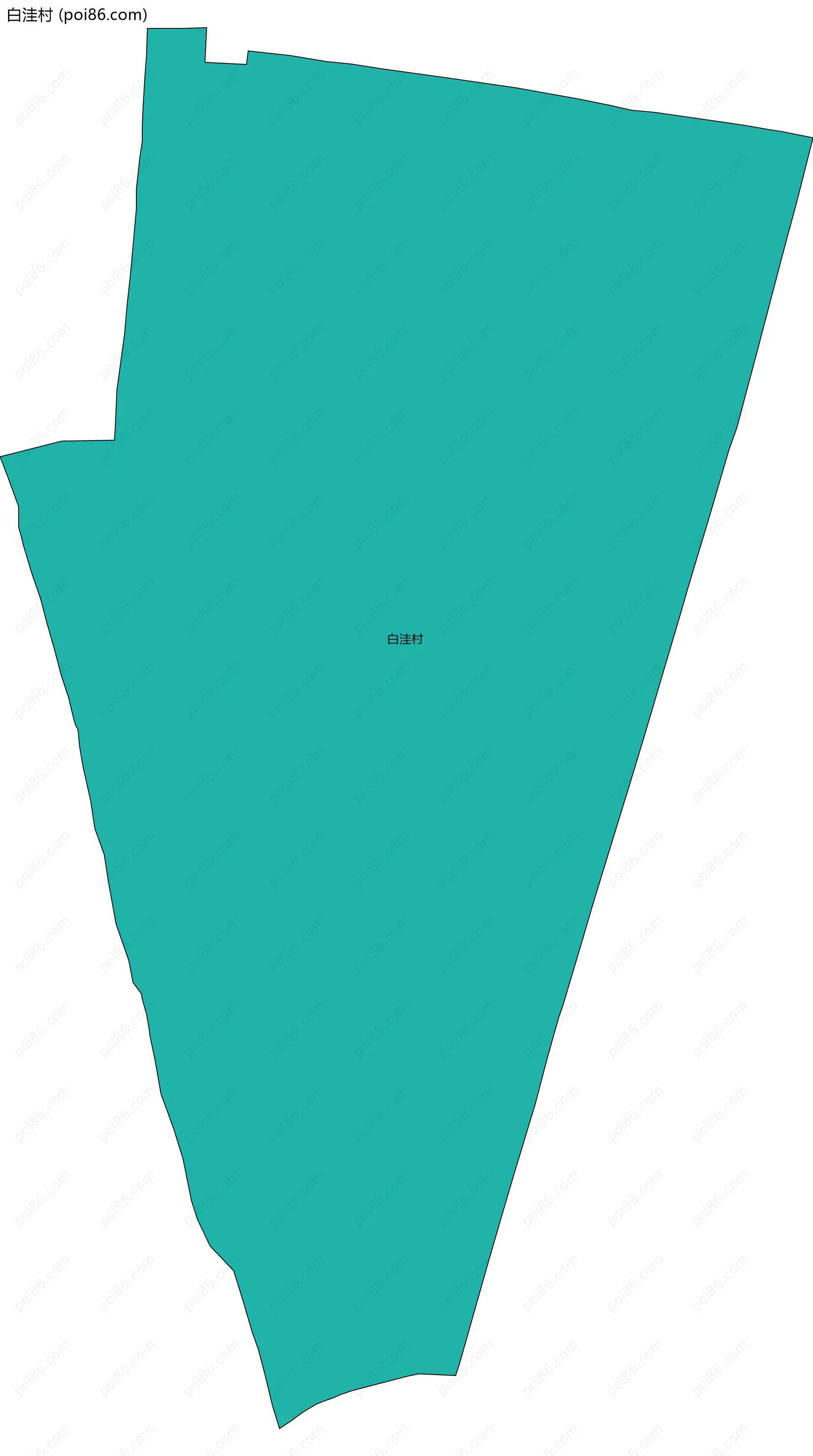 白洼村边界地图