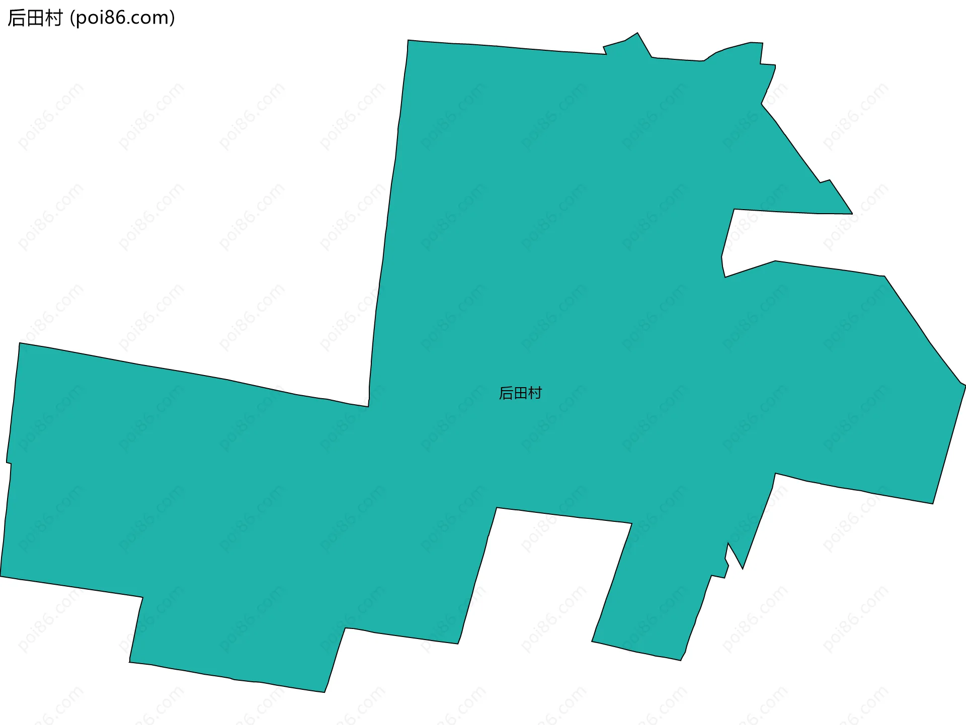 后田村边界地图