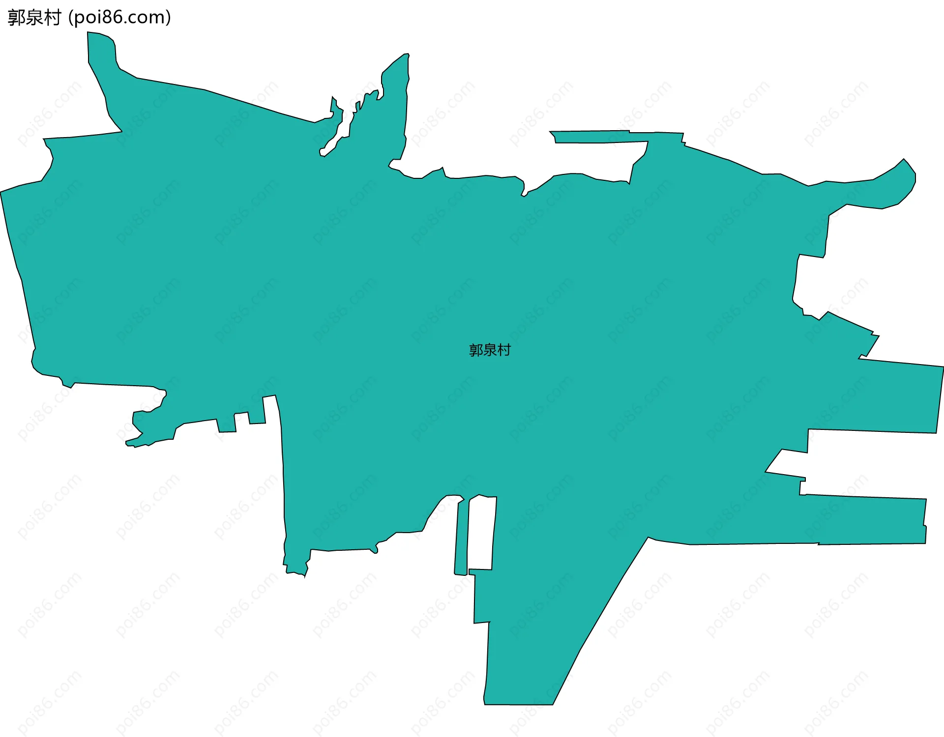 郭泉村边界地图