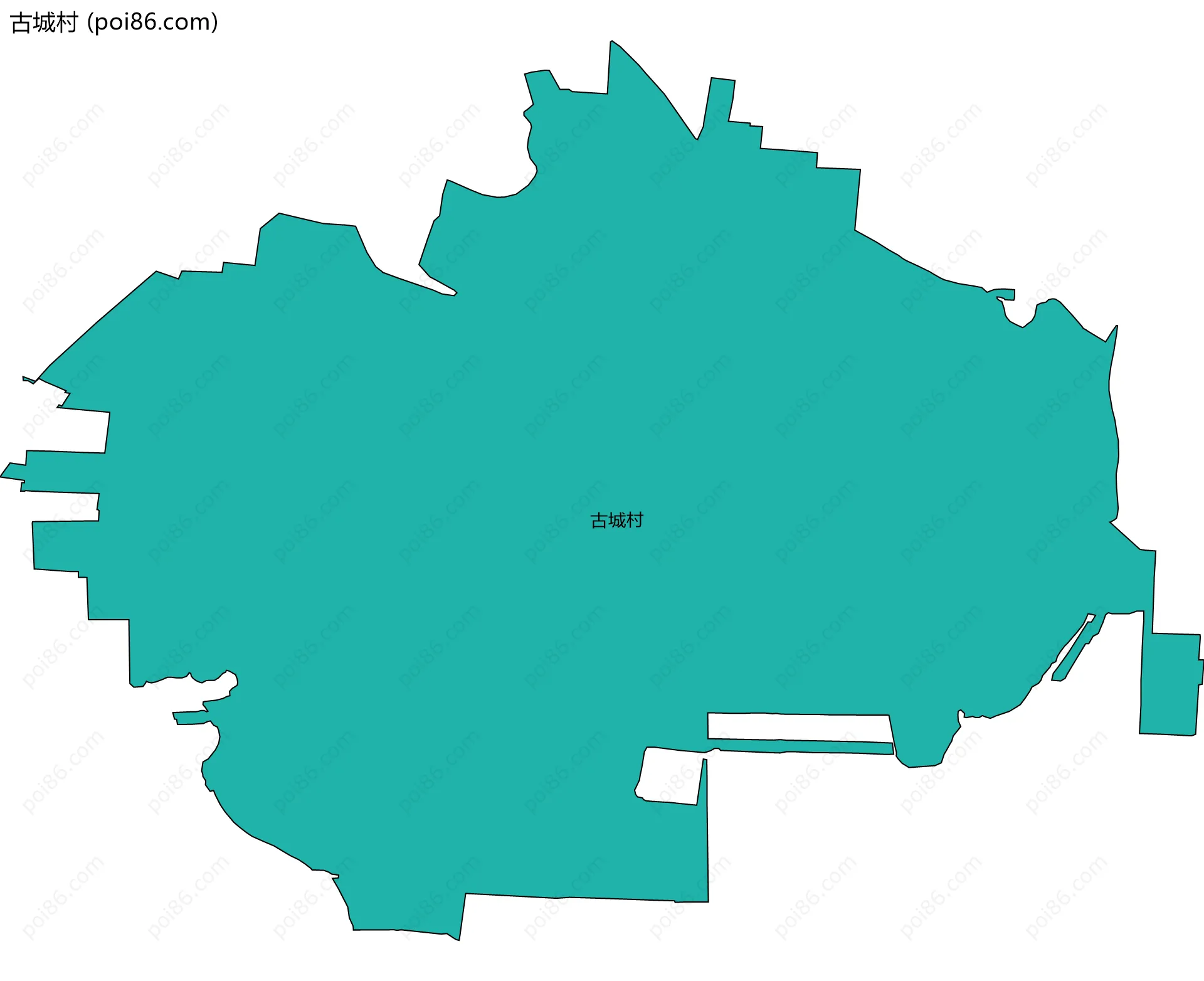 古城村边界地图