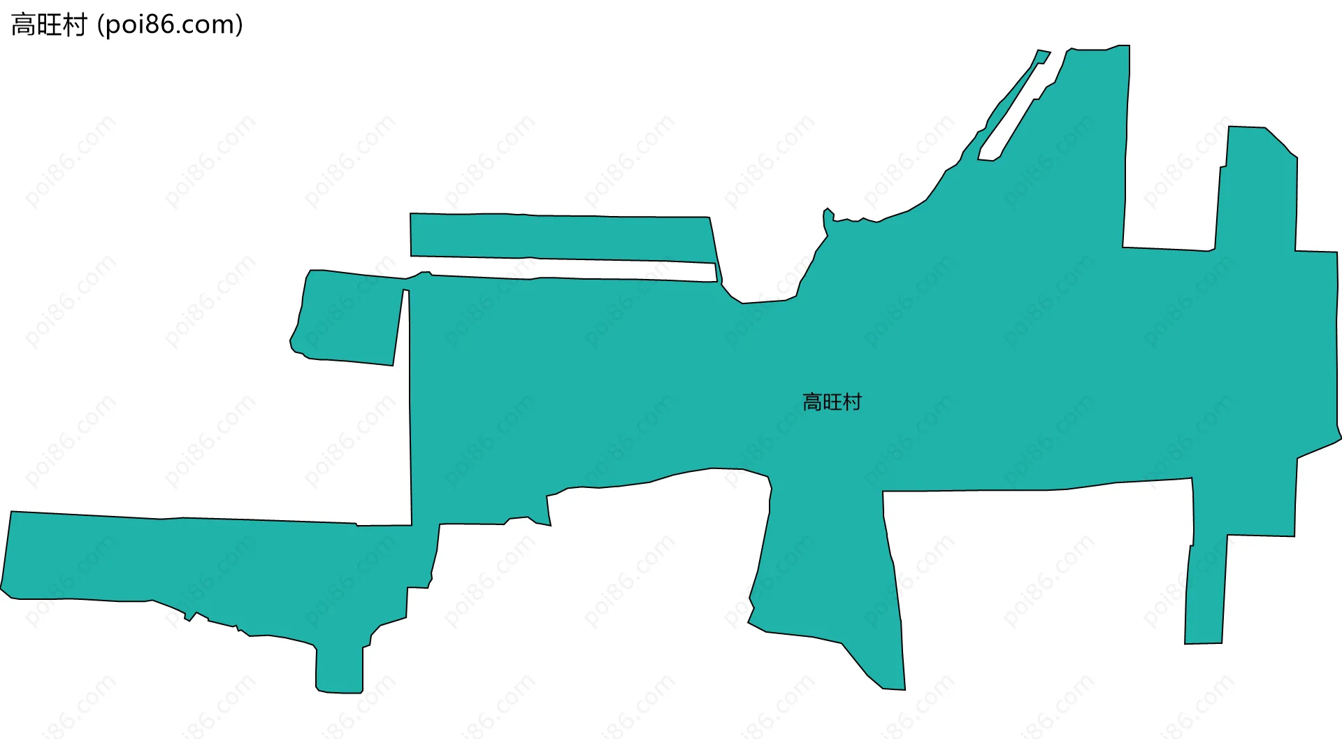 高旺村边界地图