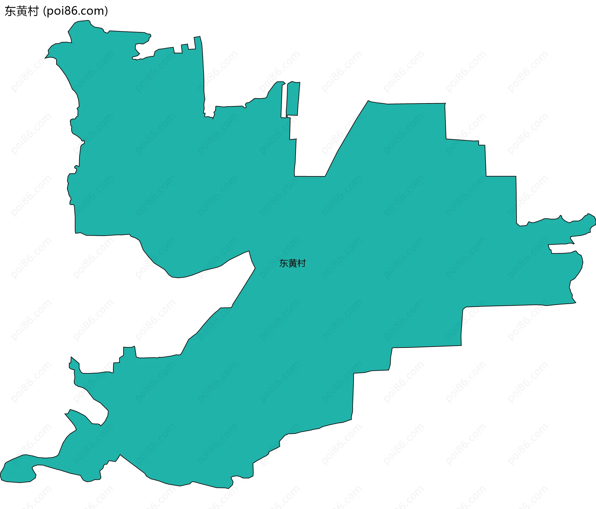 东黄村边界地图
