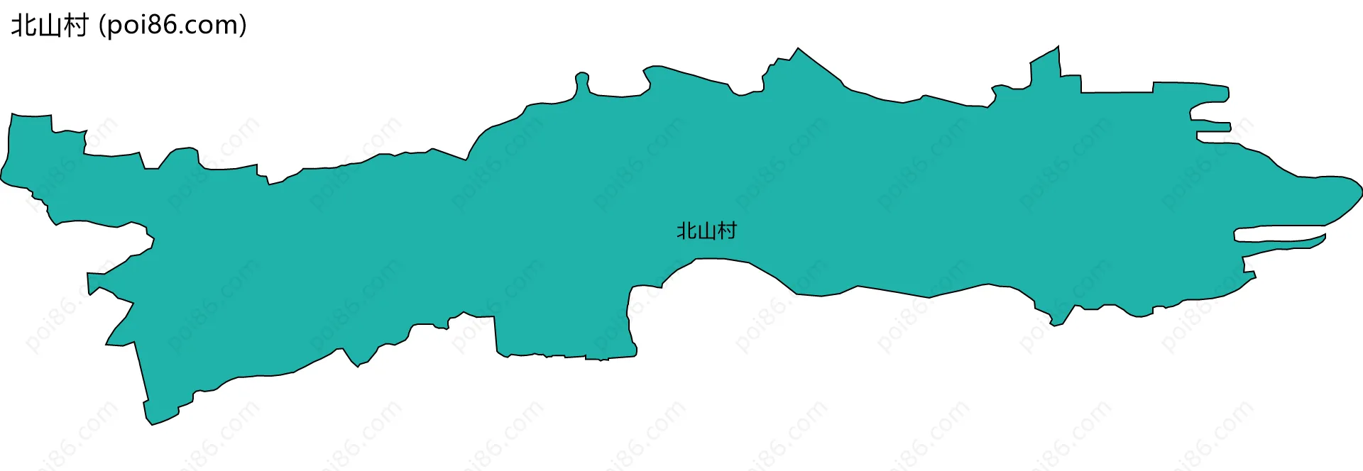 北山村边界地图