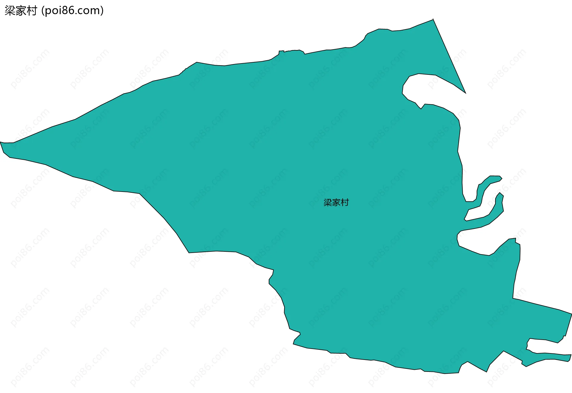 梁家村边界地图