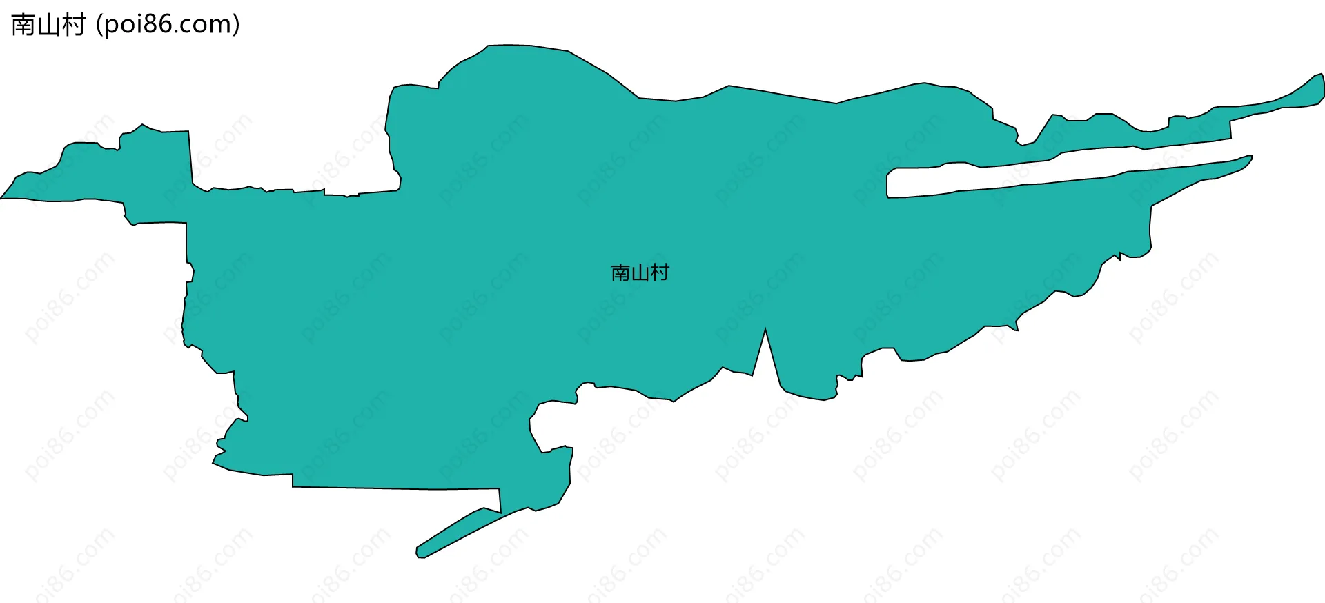 南山村边界地图