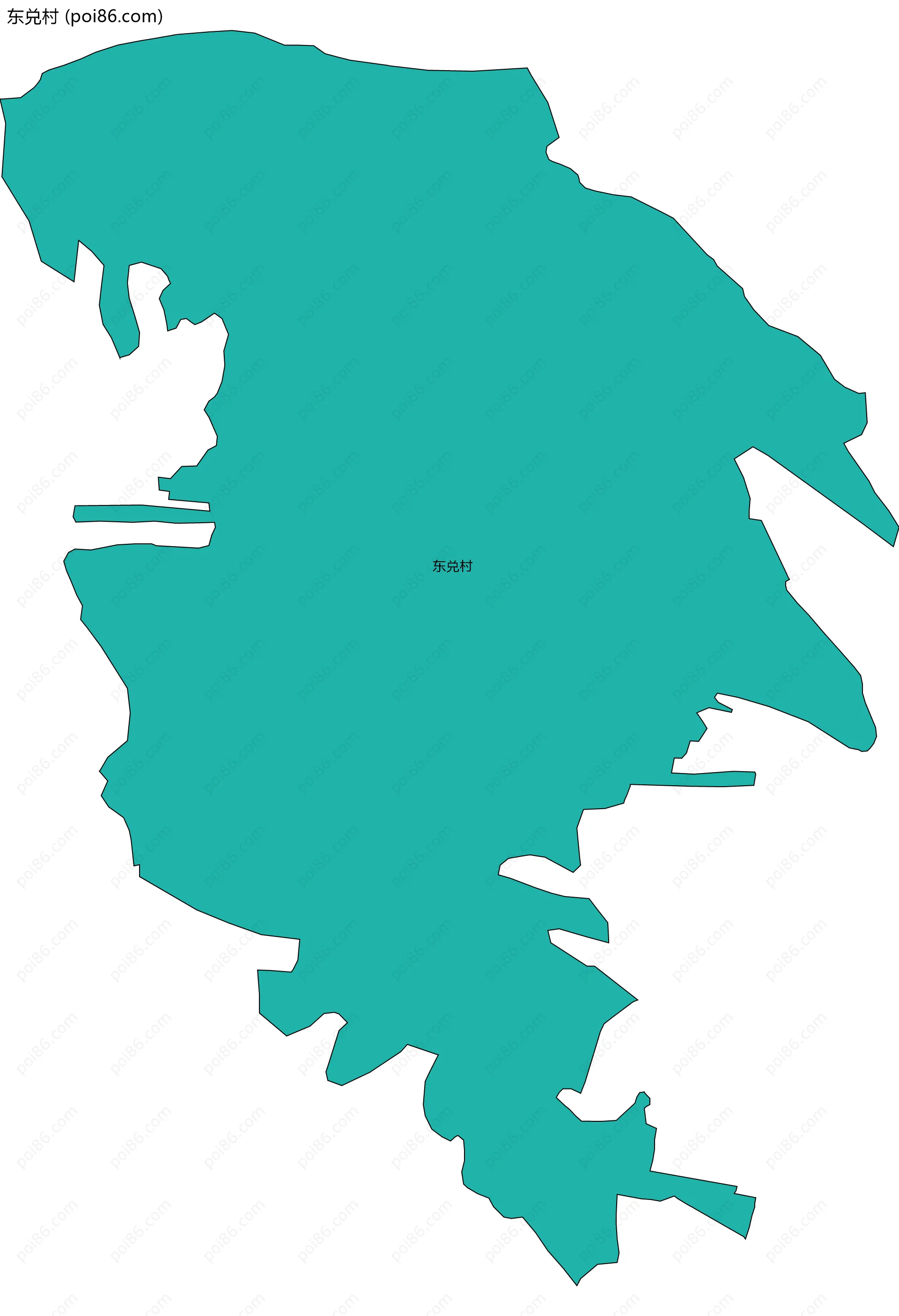 东兑村边界地图