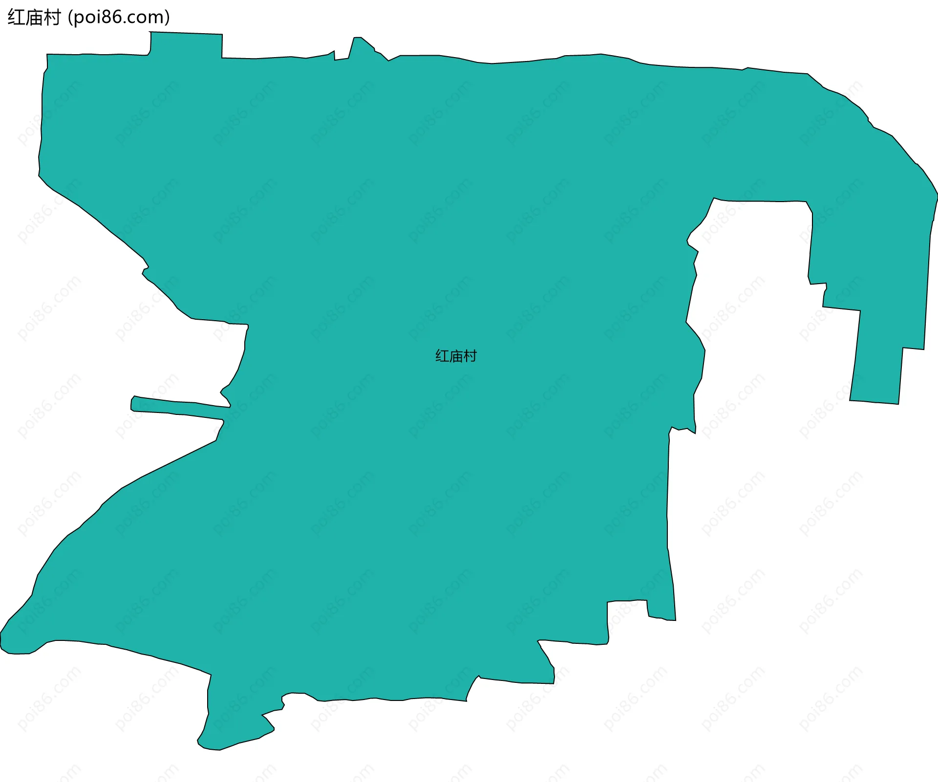 红庙村边界地图