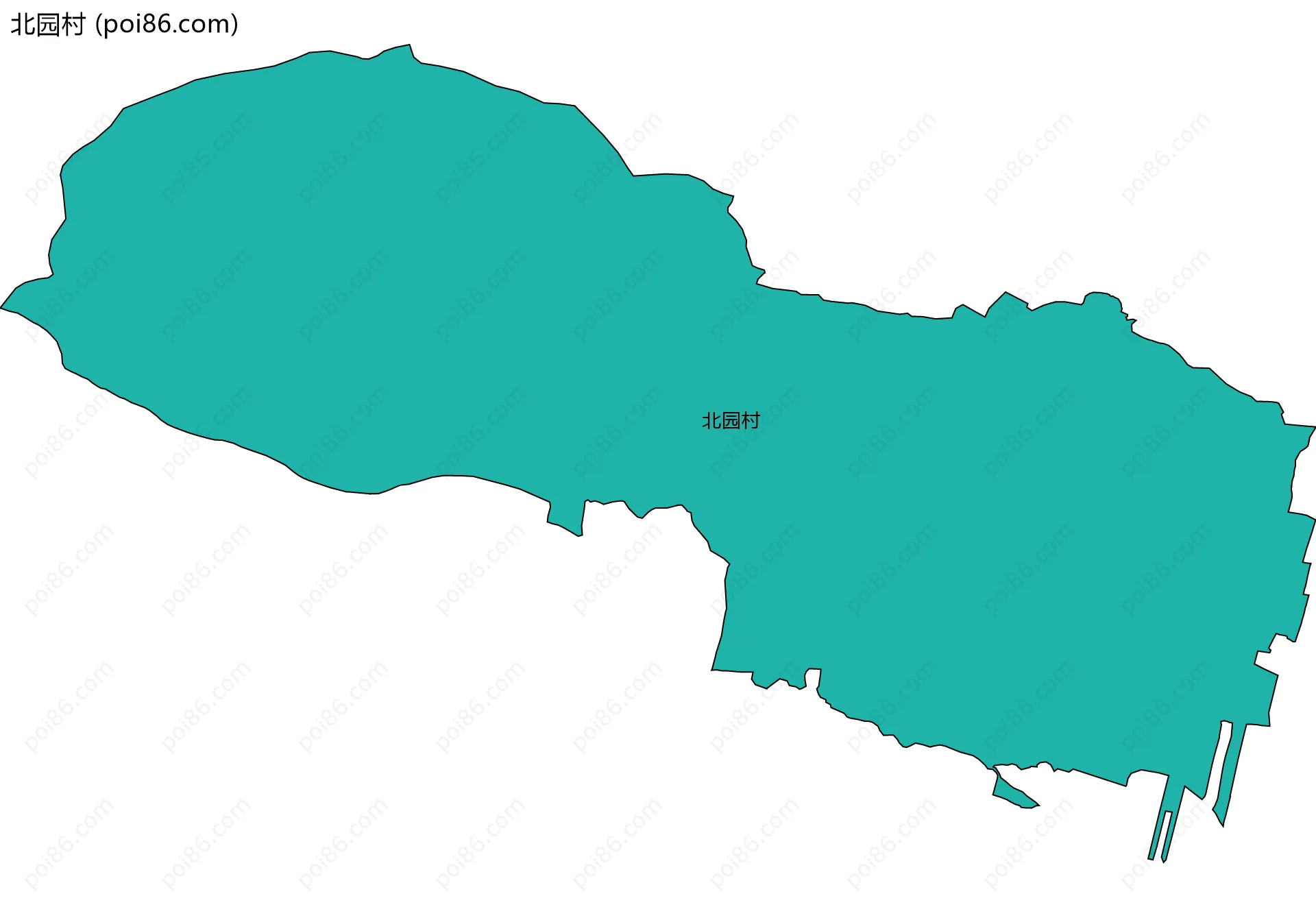 北园村边界地图