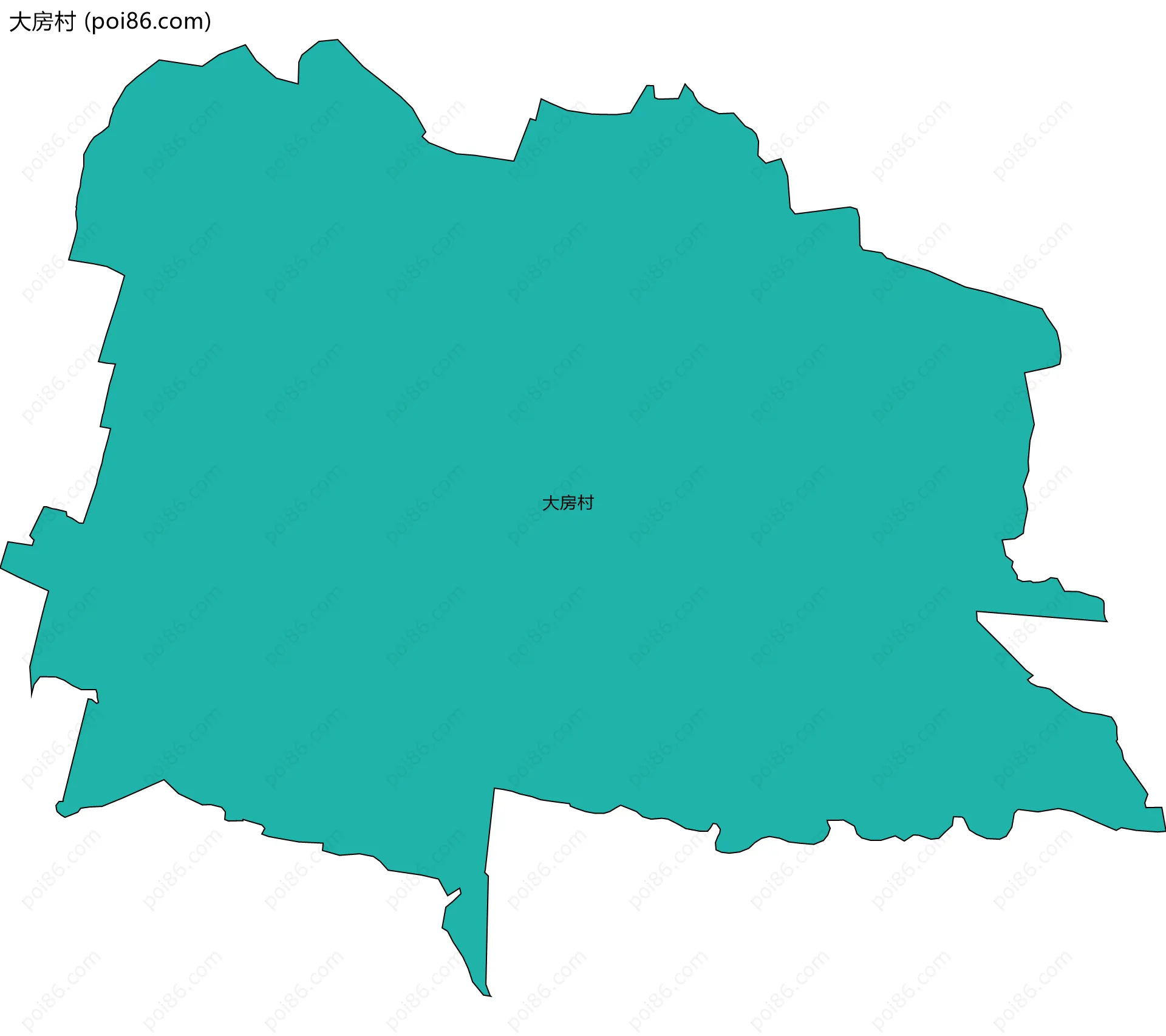 大房村边界地图