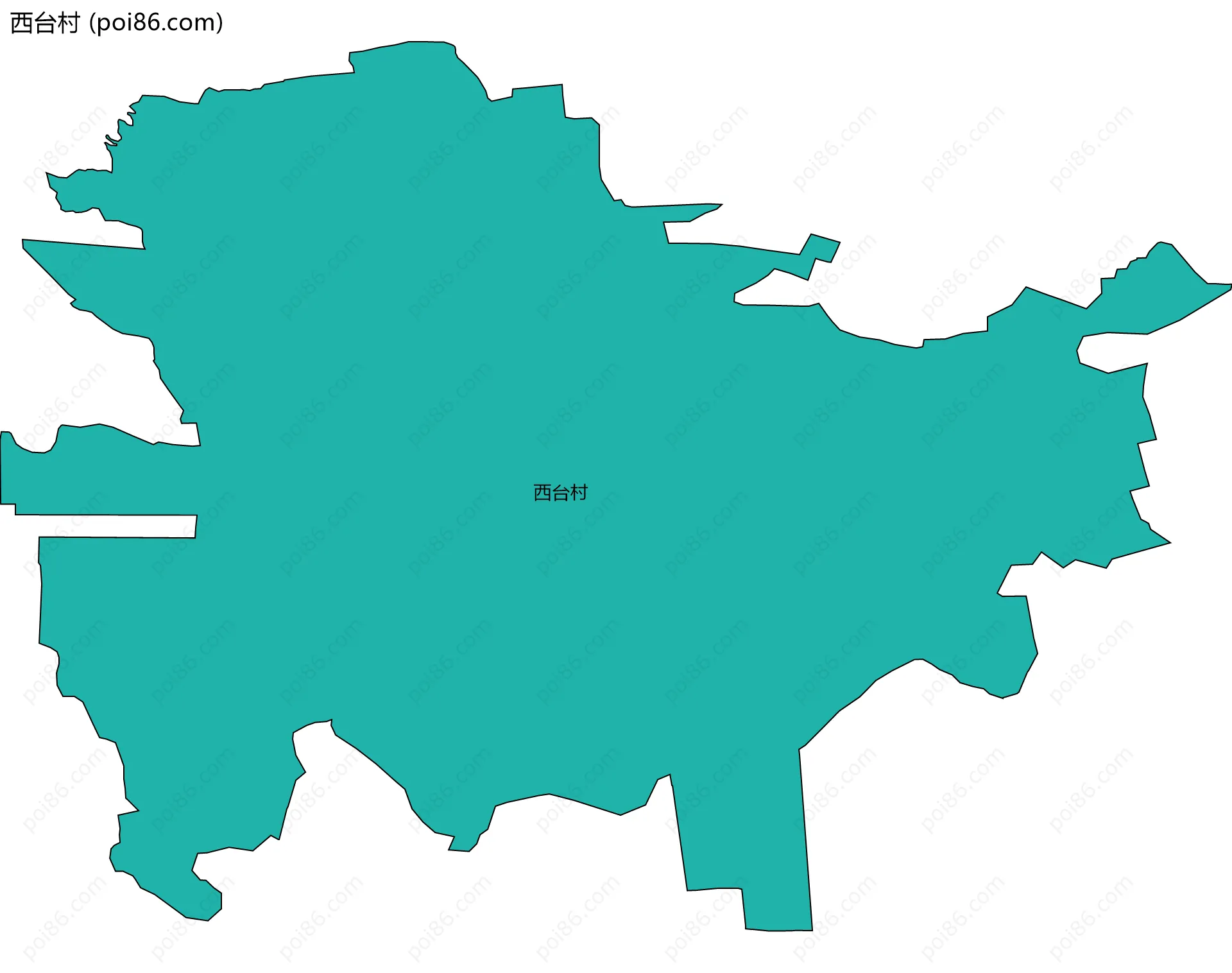 西台村边界地图