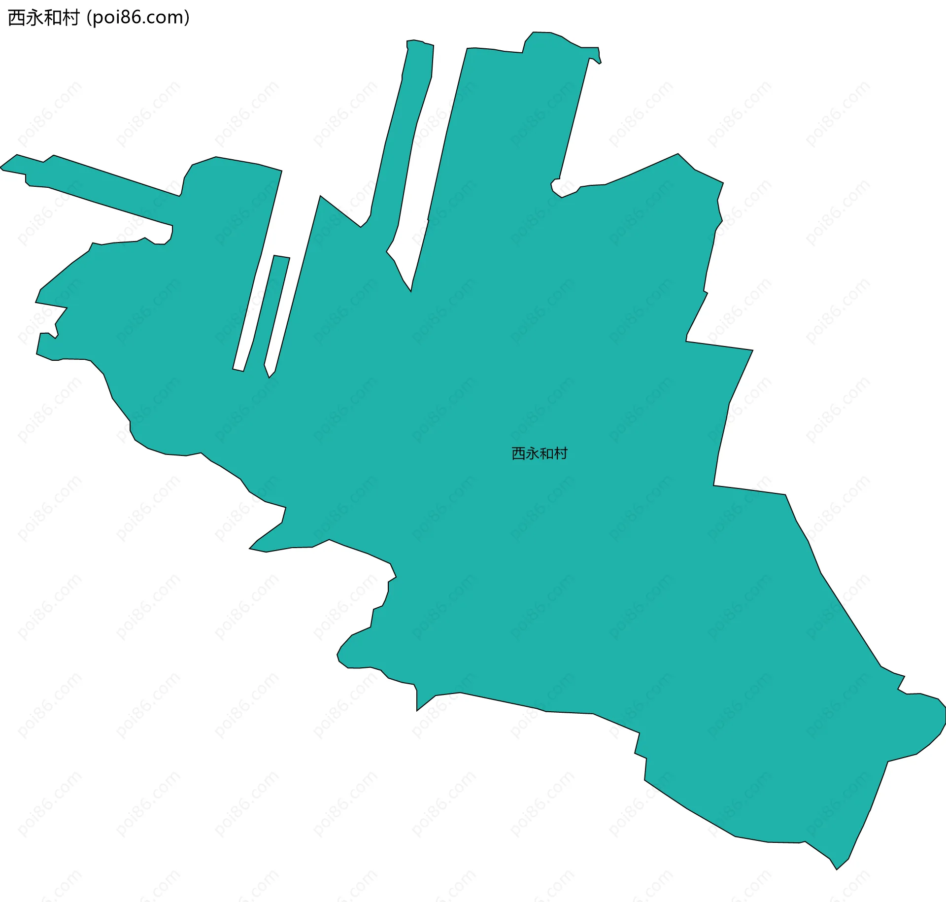 西永和村边界地图