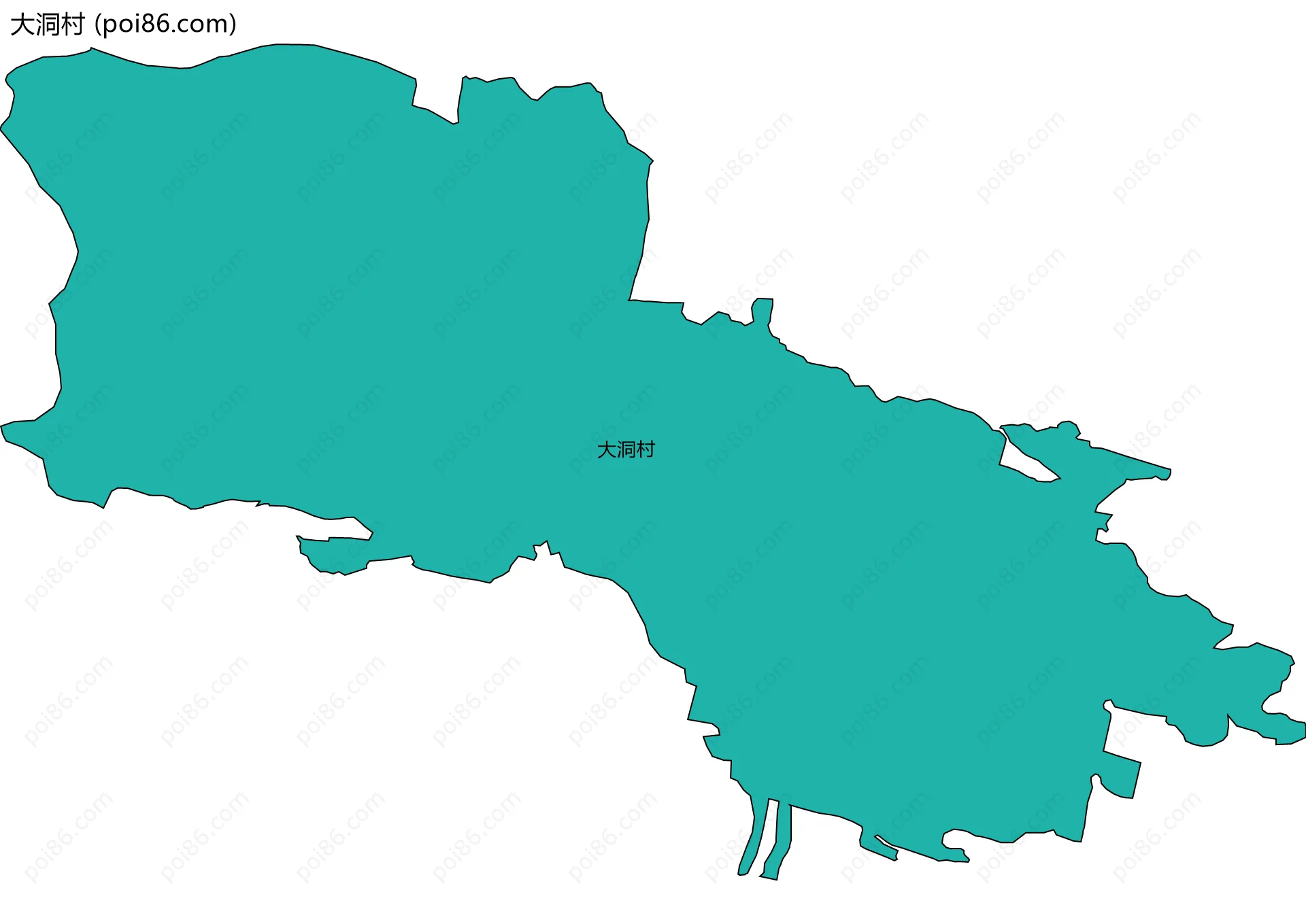 大洞村边界地图