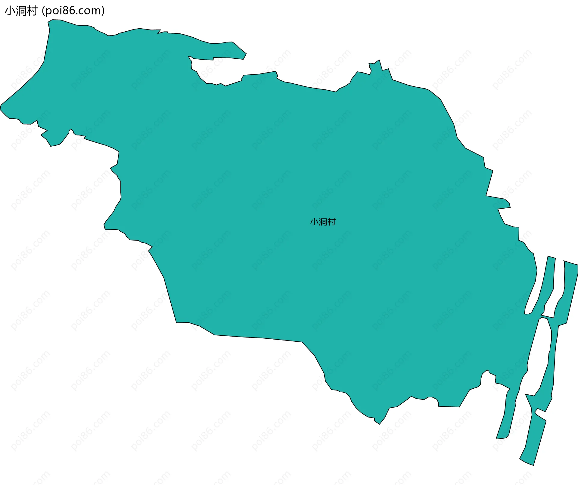 小洞村边界地图