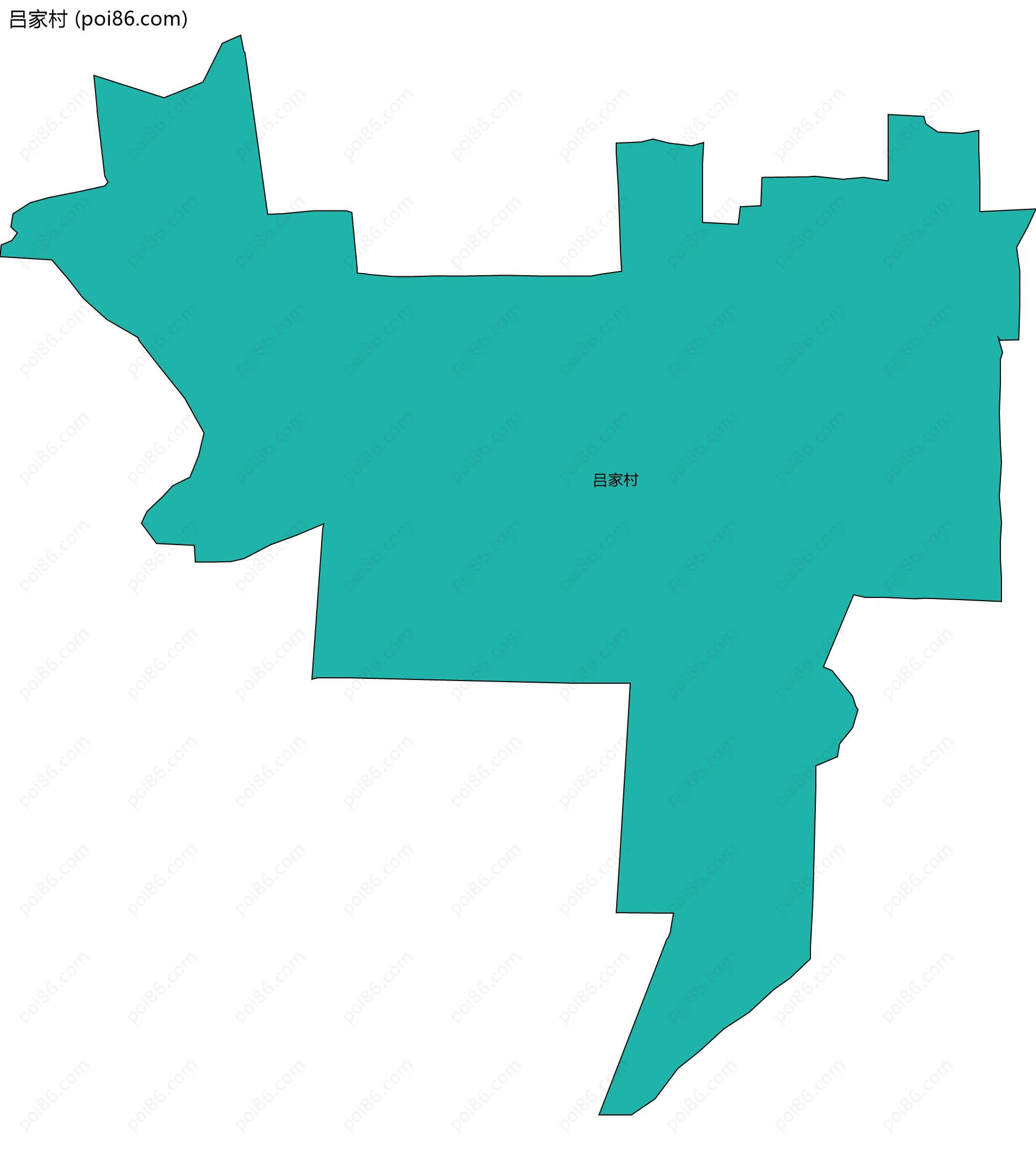 吕家村边界地图