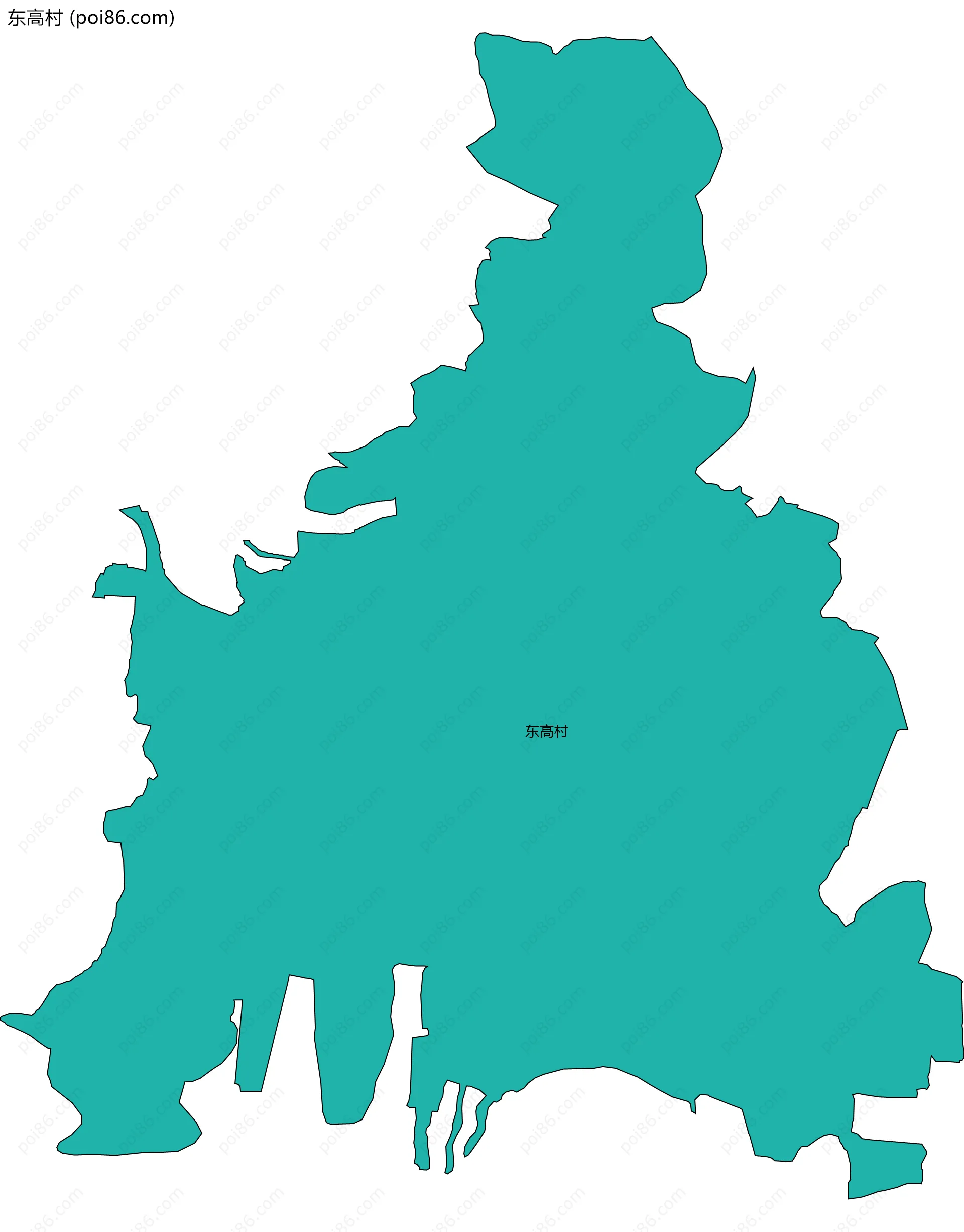 东高村边界地图