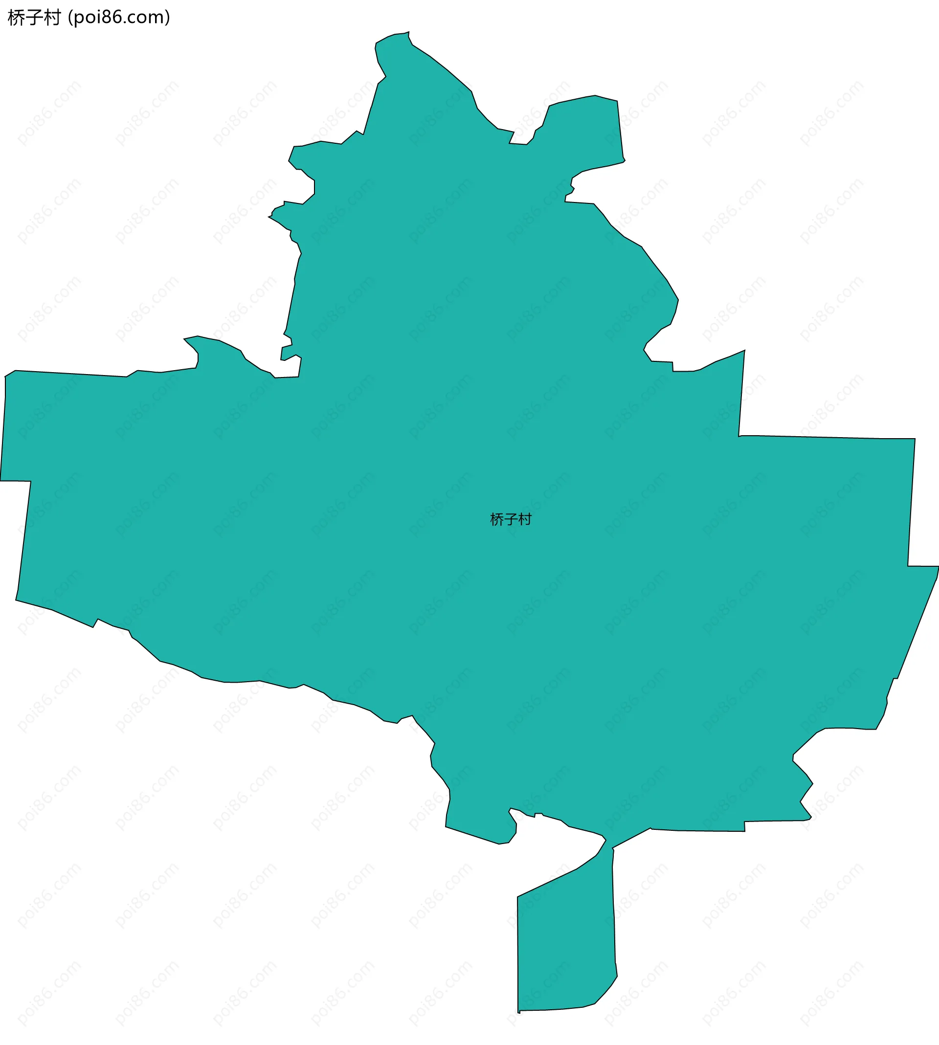 桥子村边界地图