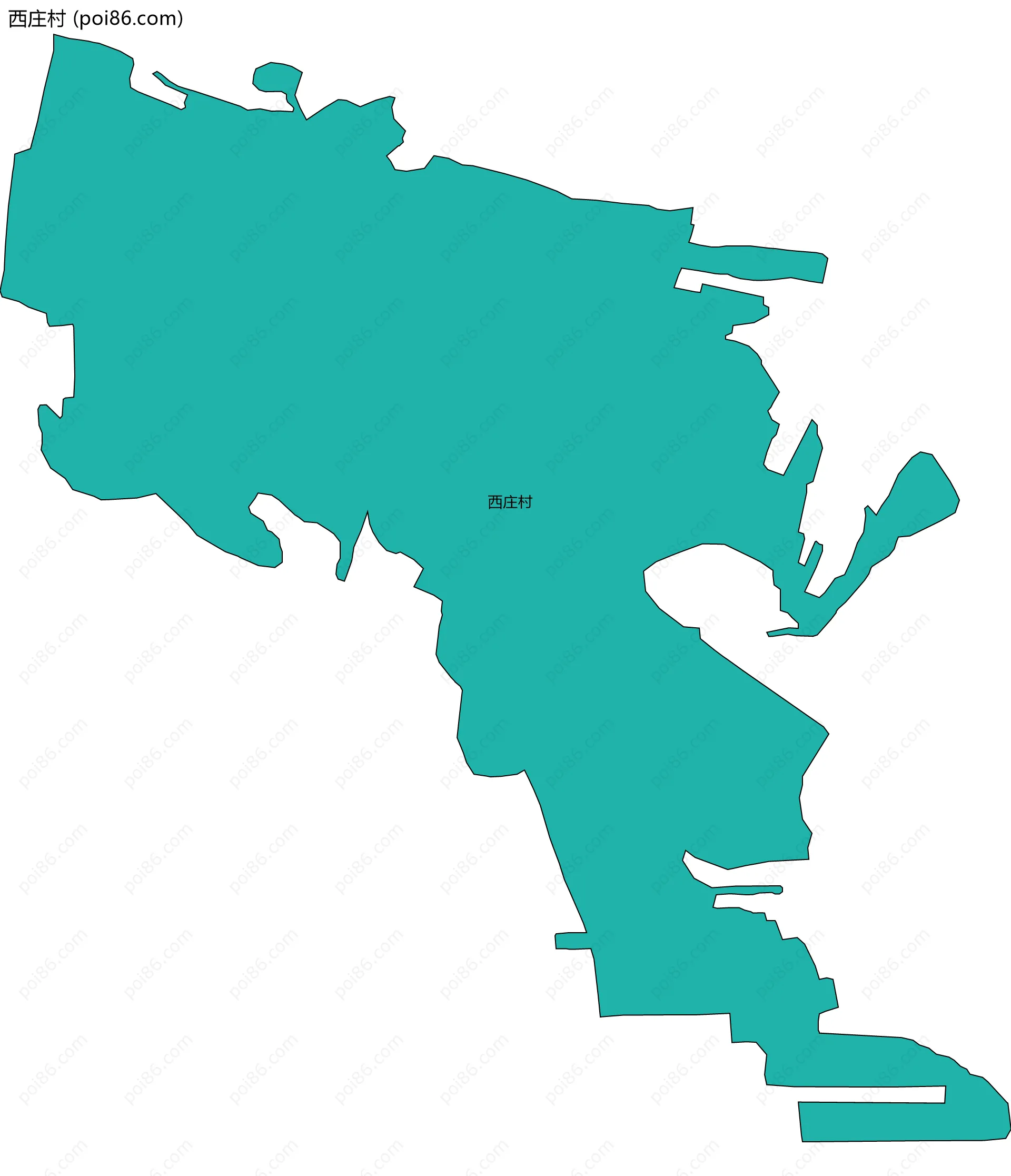 西庄村边界地图