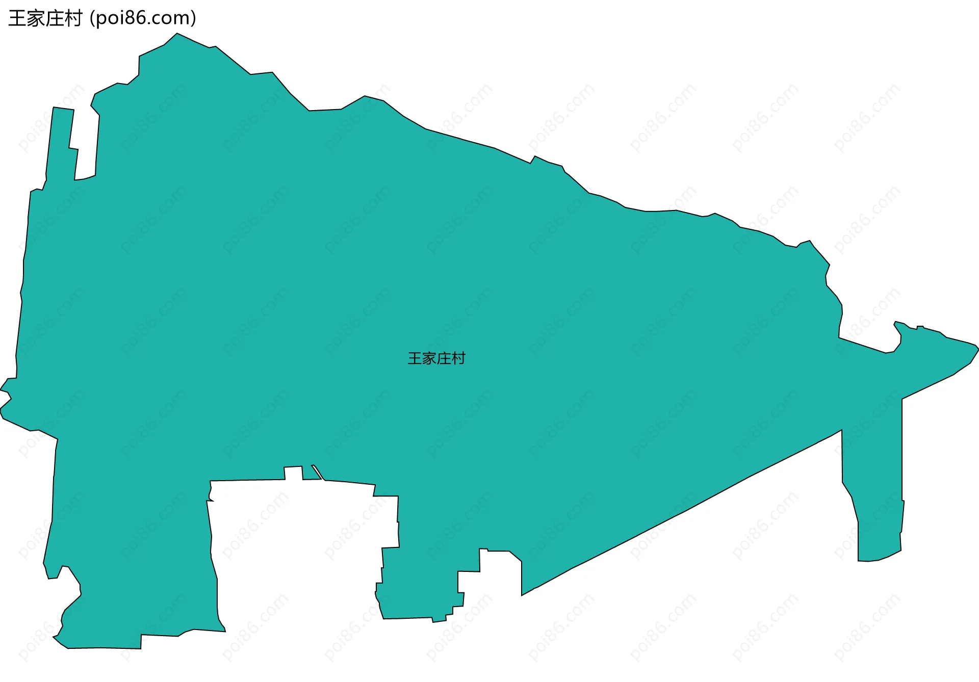 王家庄村边界地图
