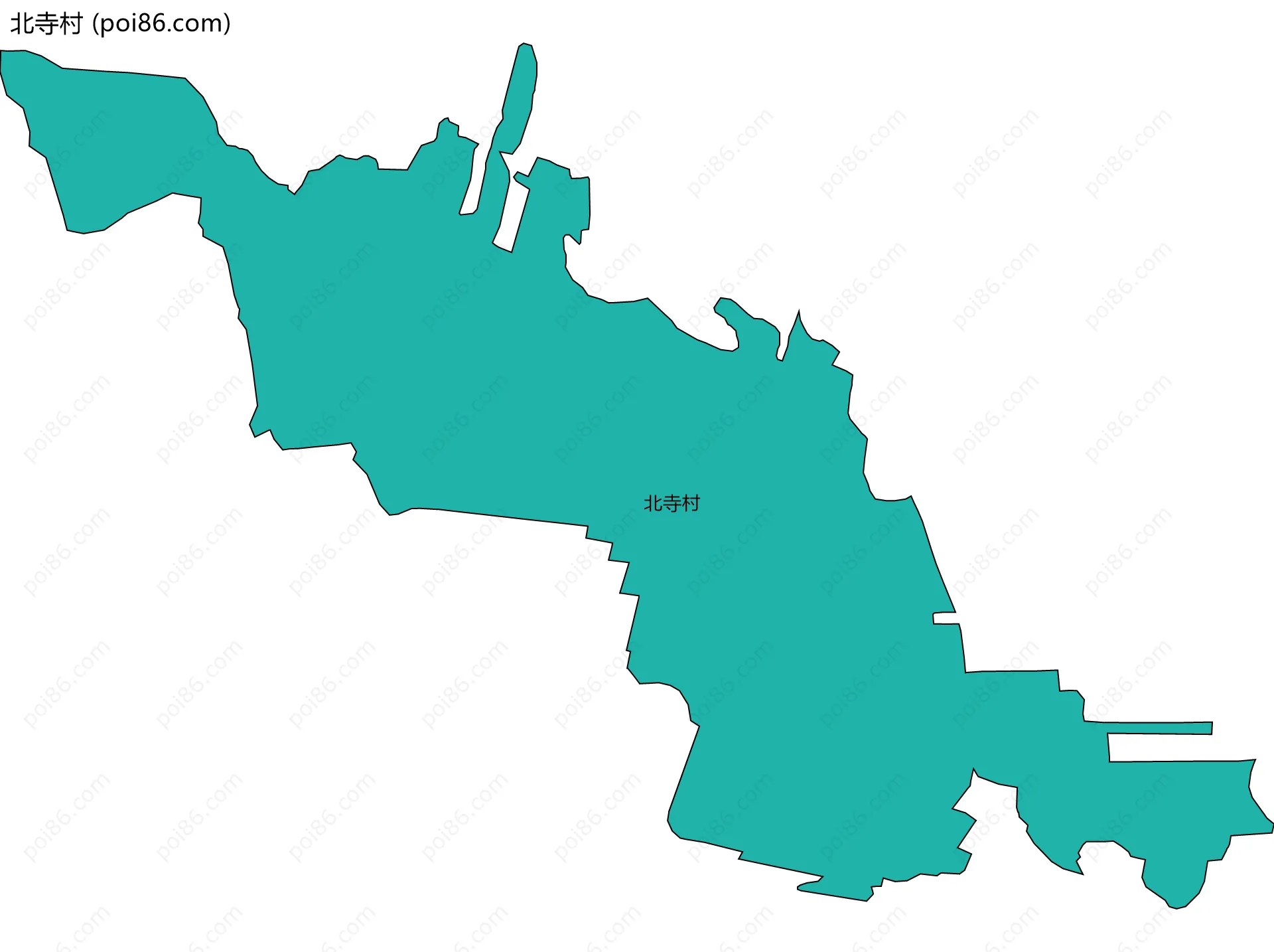 北寺村边界地图