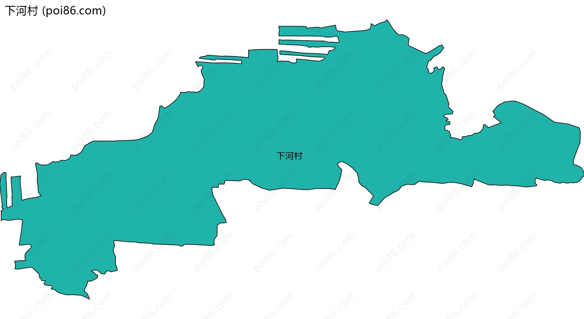 下河村边界地图