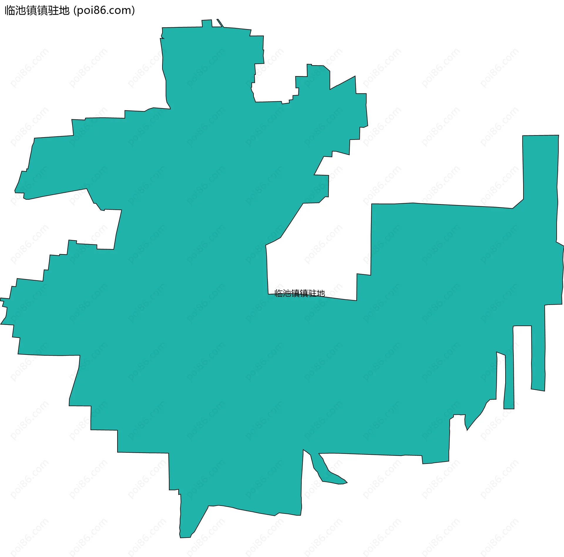 临池镇镇驻地边界地图