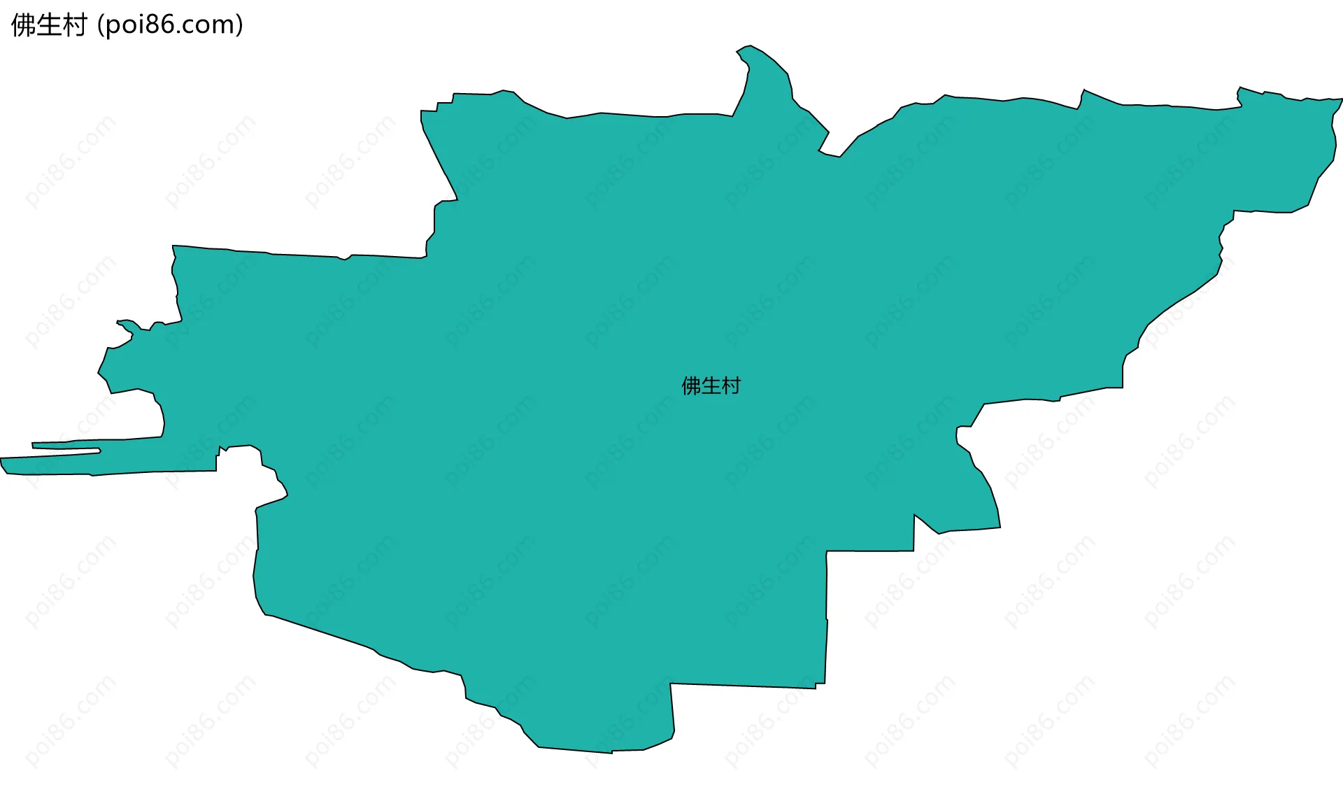 佛生村边界地图