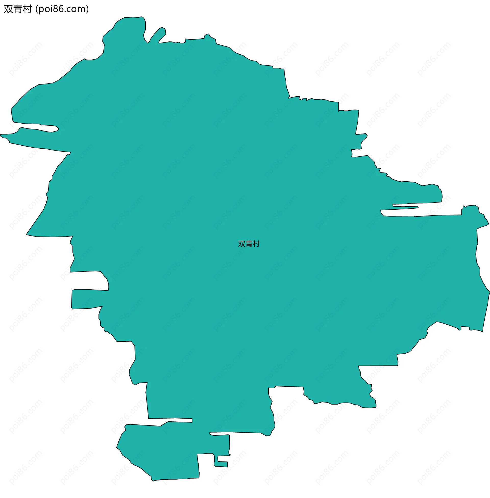 双青村边界地图