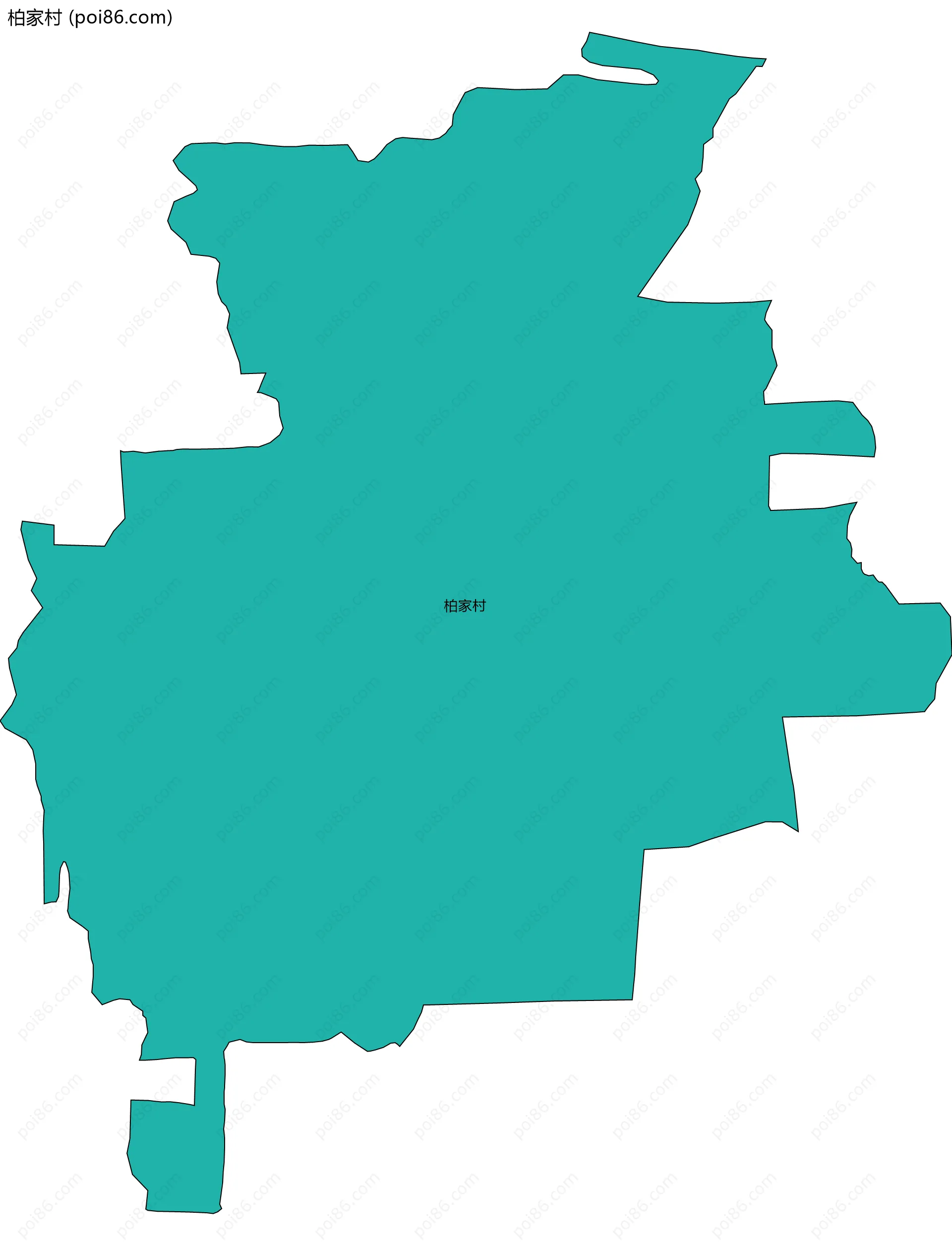 柏家村边界地图