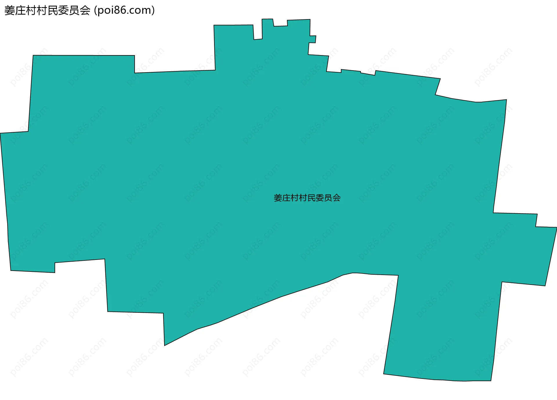姜庄村村民委员会边界地图