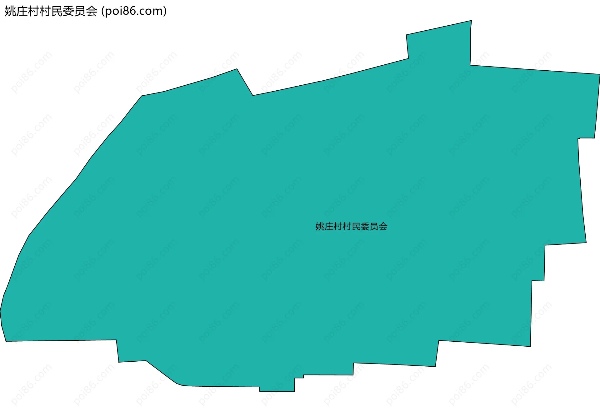 姚庄村村民委员会边界地图