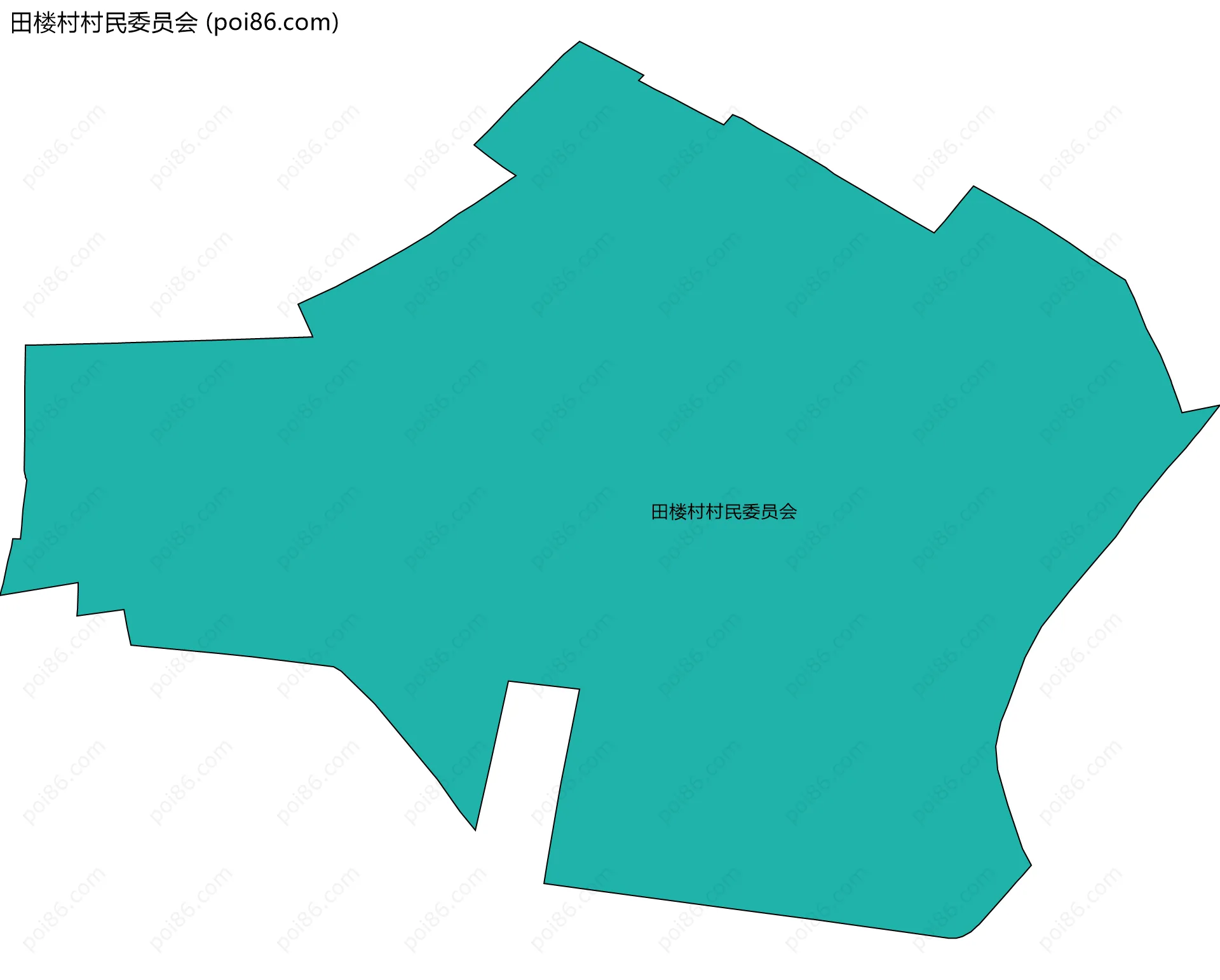 田楼村村民委员会边界地图