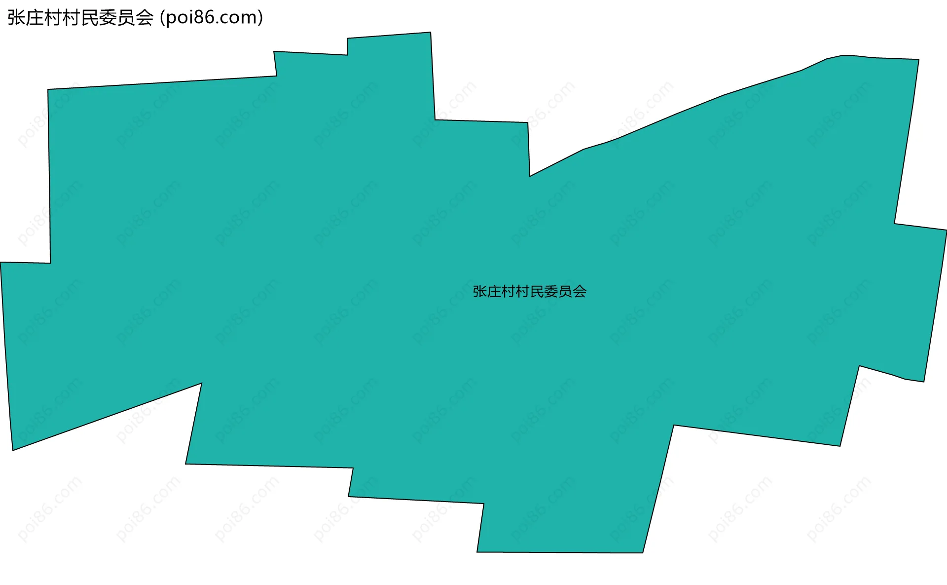 张庄村村民委员会边界地图