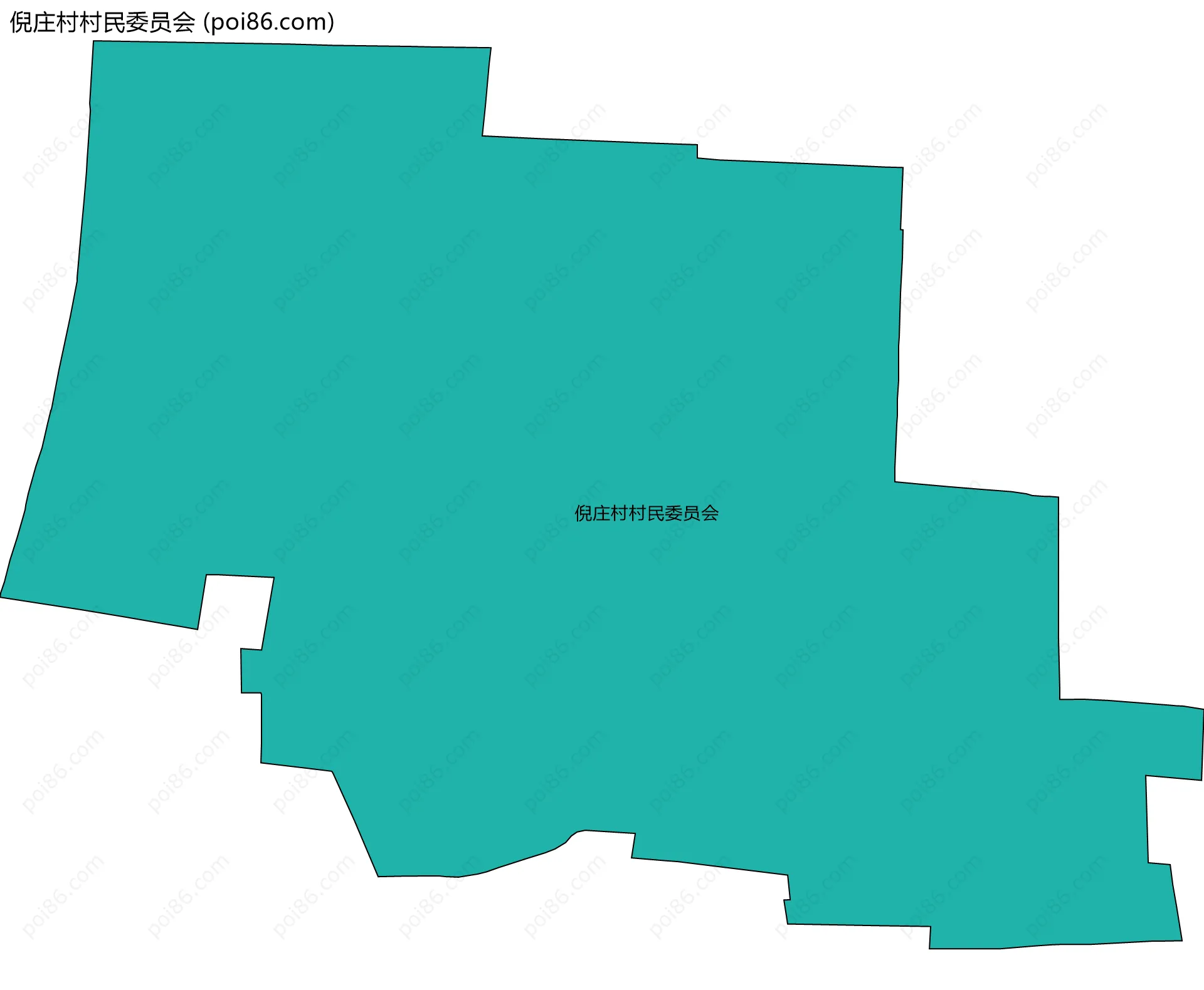 倪庄村村民委员会边界地图