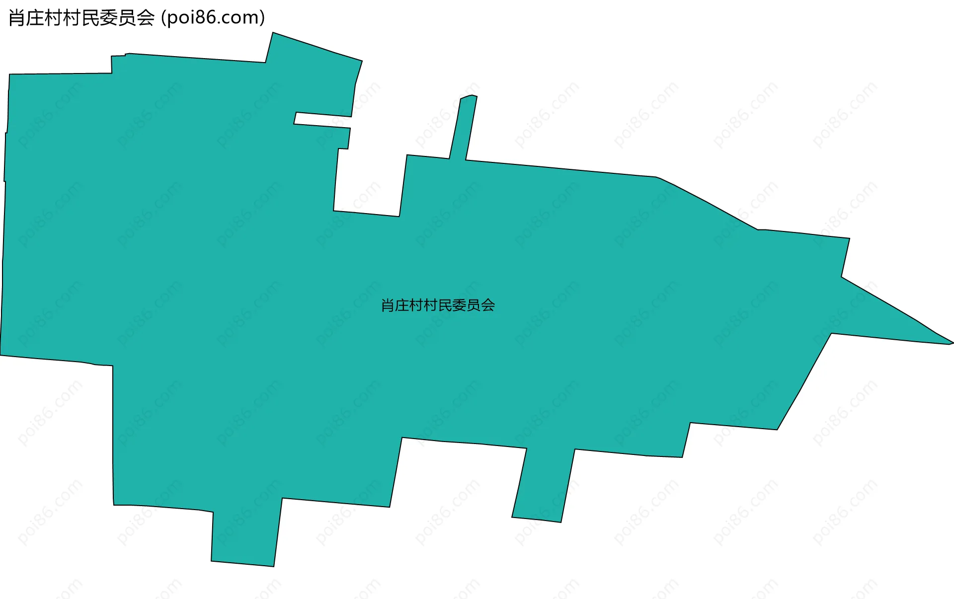 肖庄村村民委员会边界地图