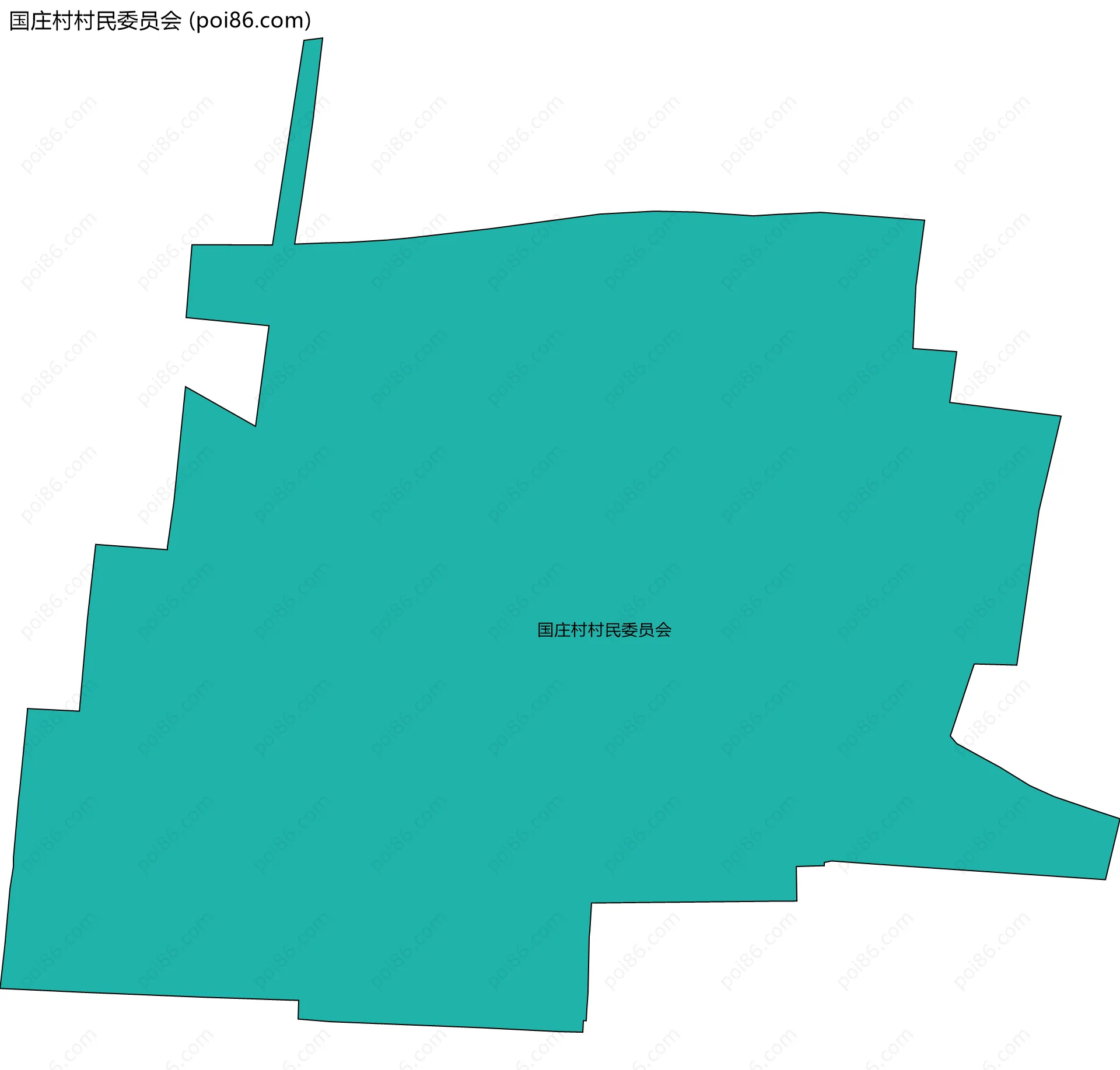 国庄村村民委员会边界地图