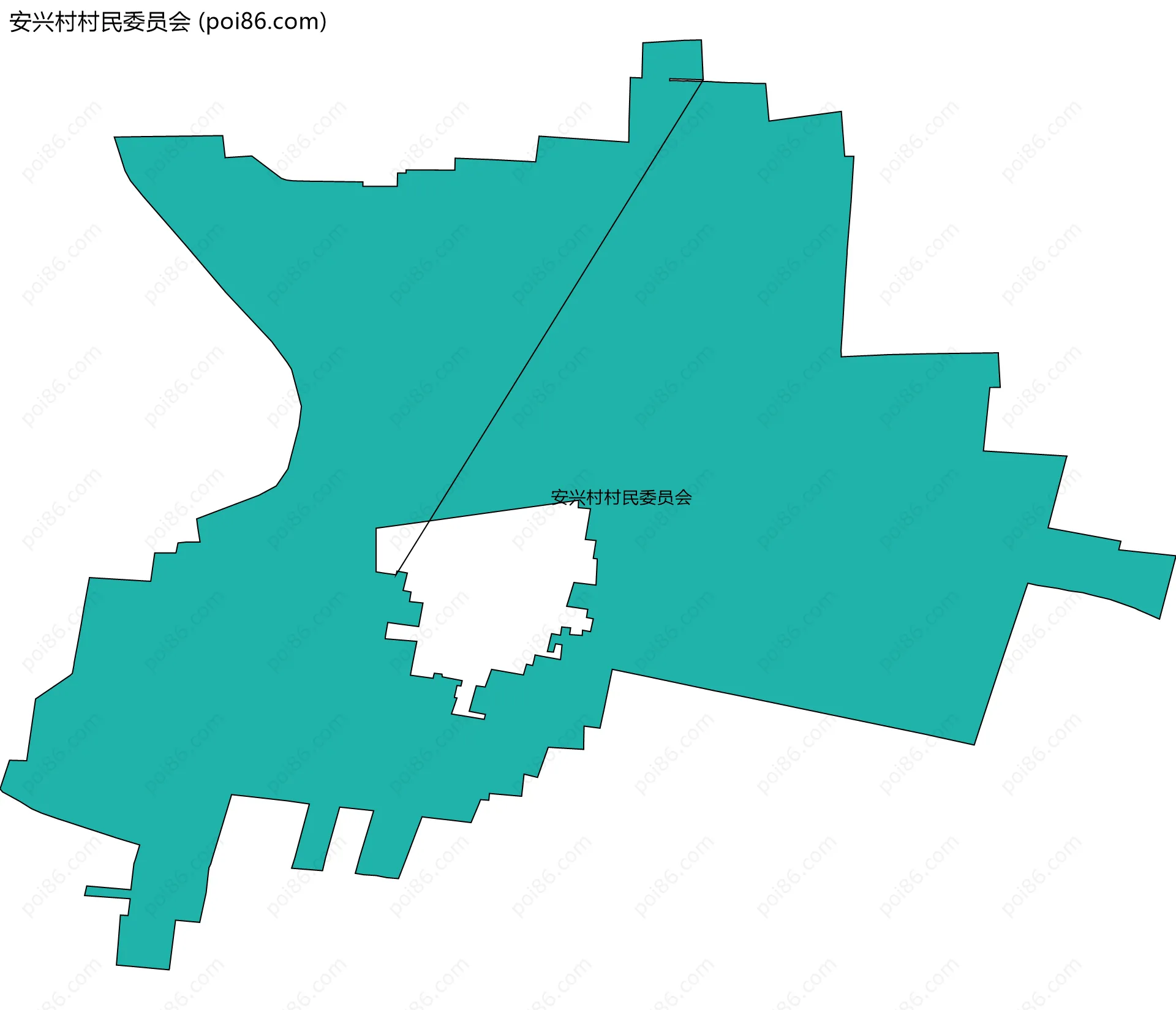 安兴村村民委员会边界地图