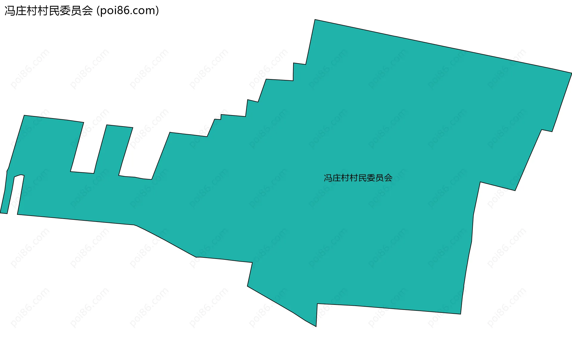 冯庄村村民委员会边界地图