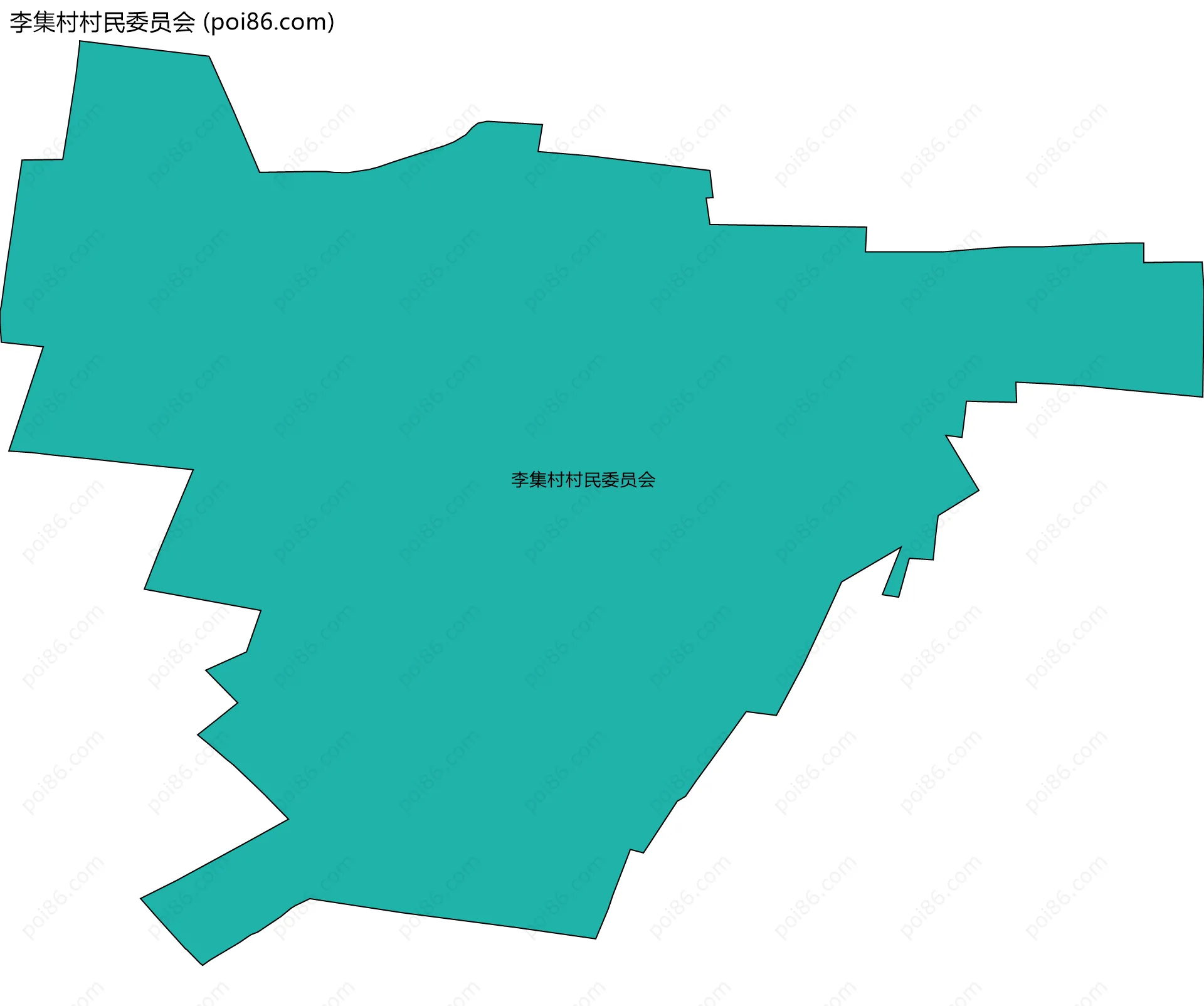 李集村村民委员会边界地图