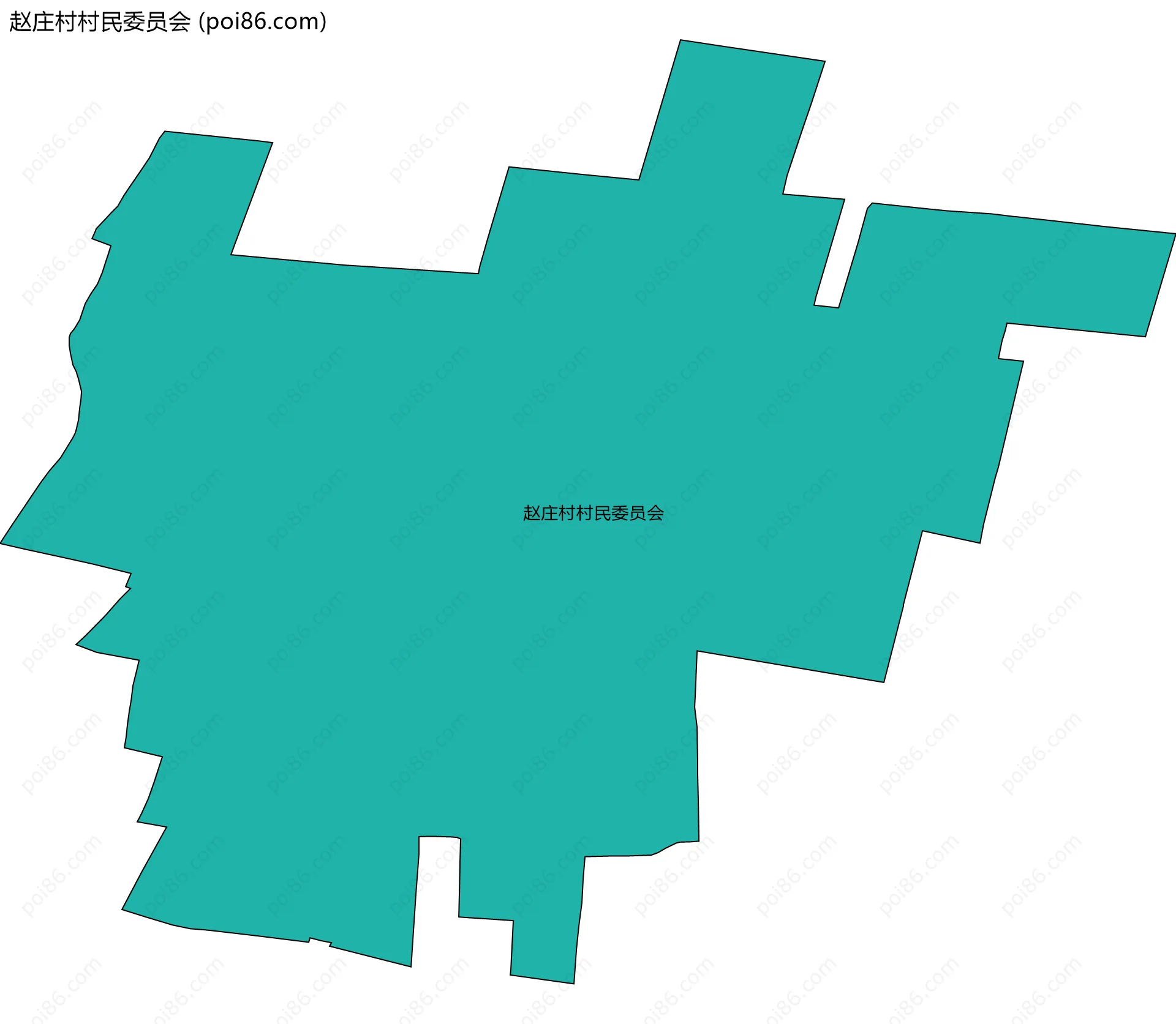 赵庄村村民委员会边界地图