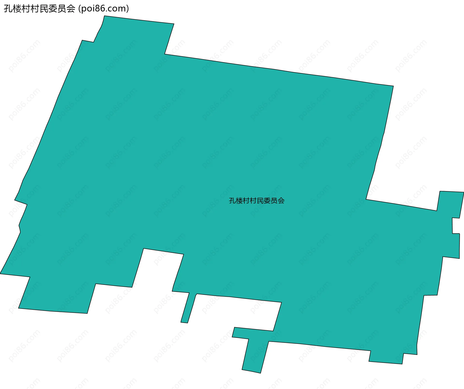 孔楼村村民委员会边界地图