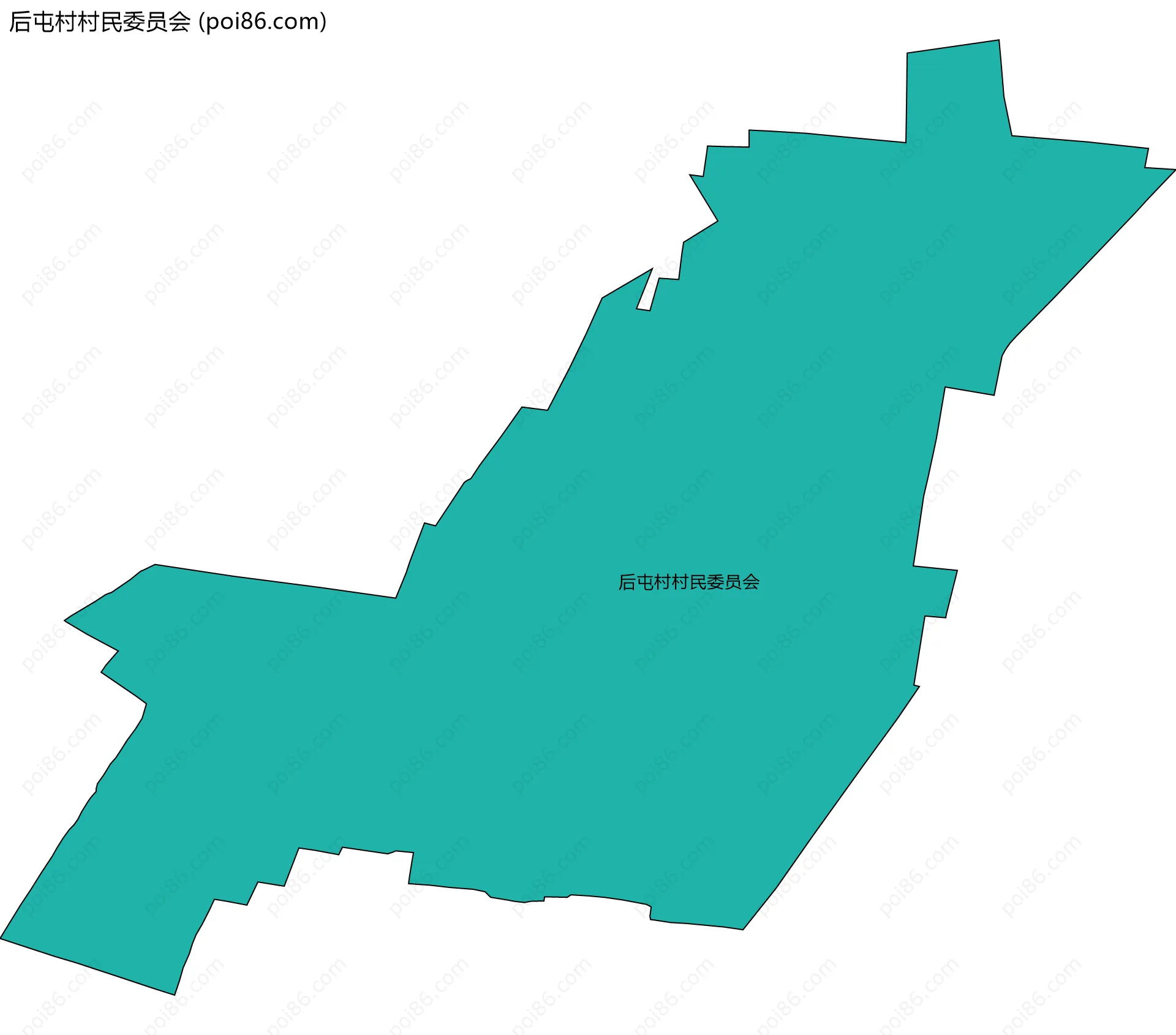 后屯村村民委员会边界地图