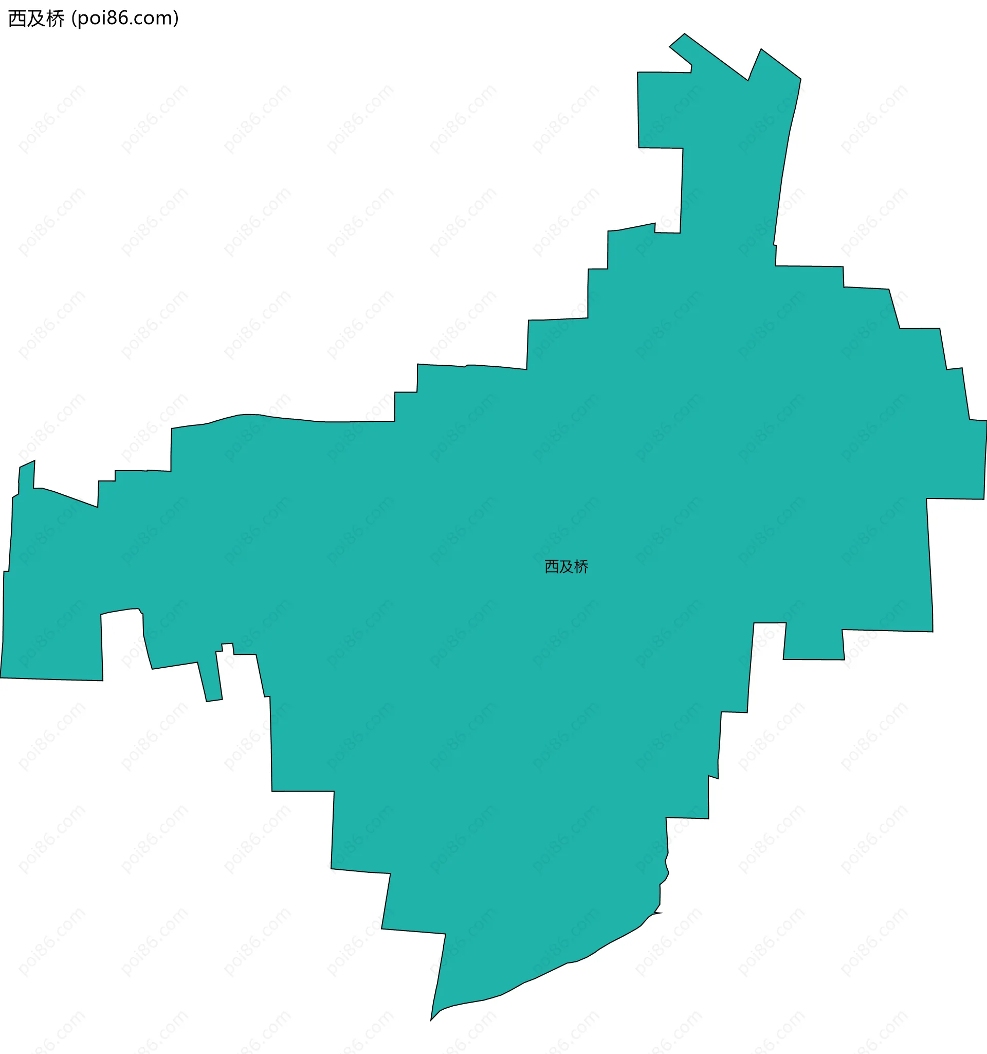 西及桥边界地图
