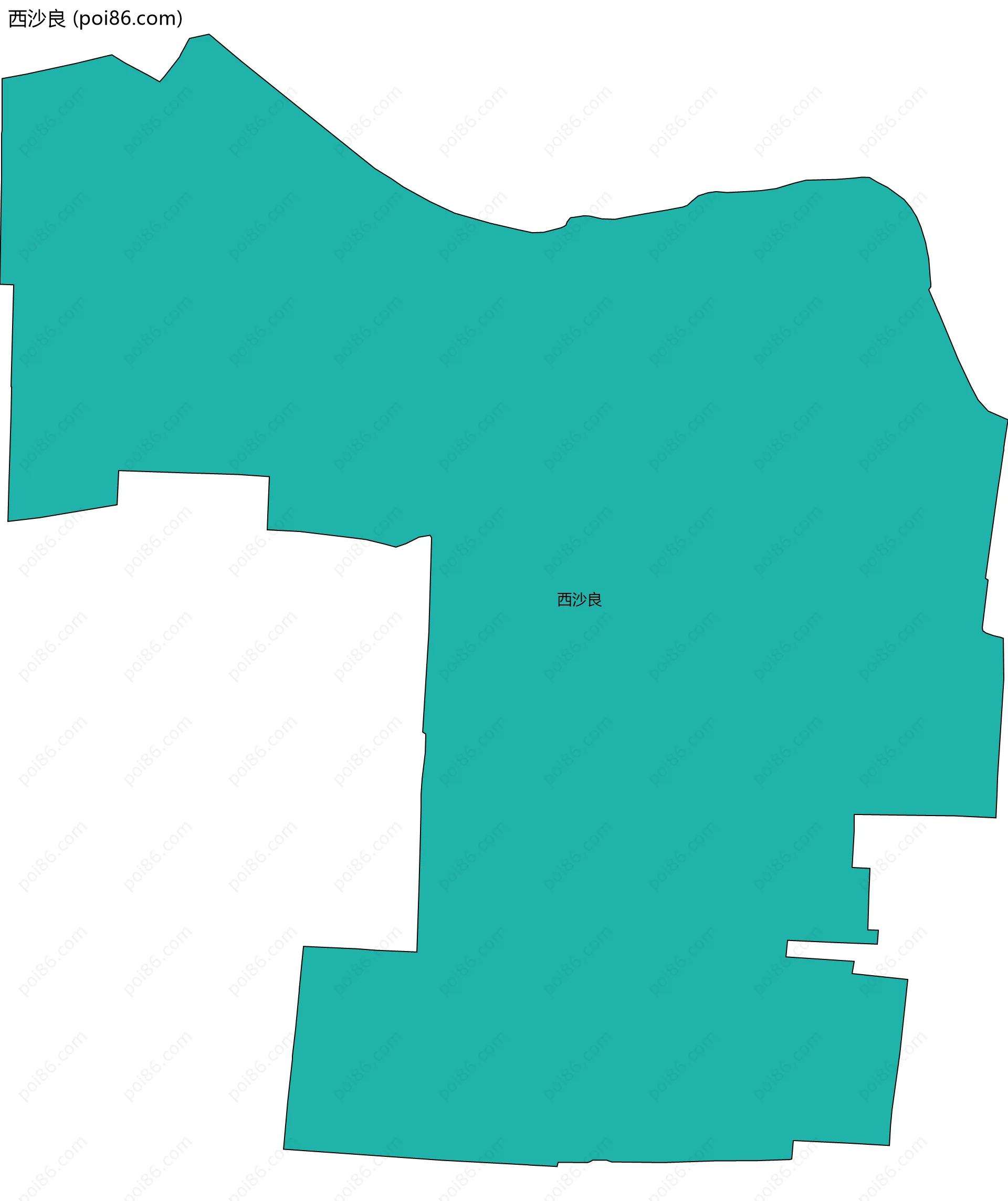 西沙良边界地图
