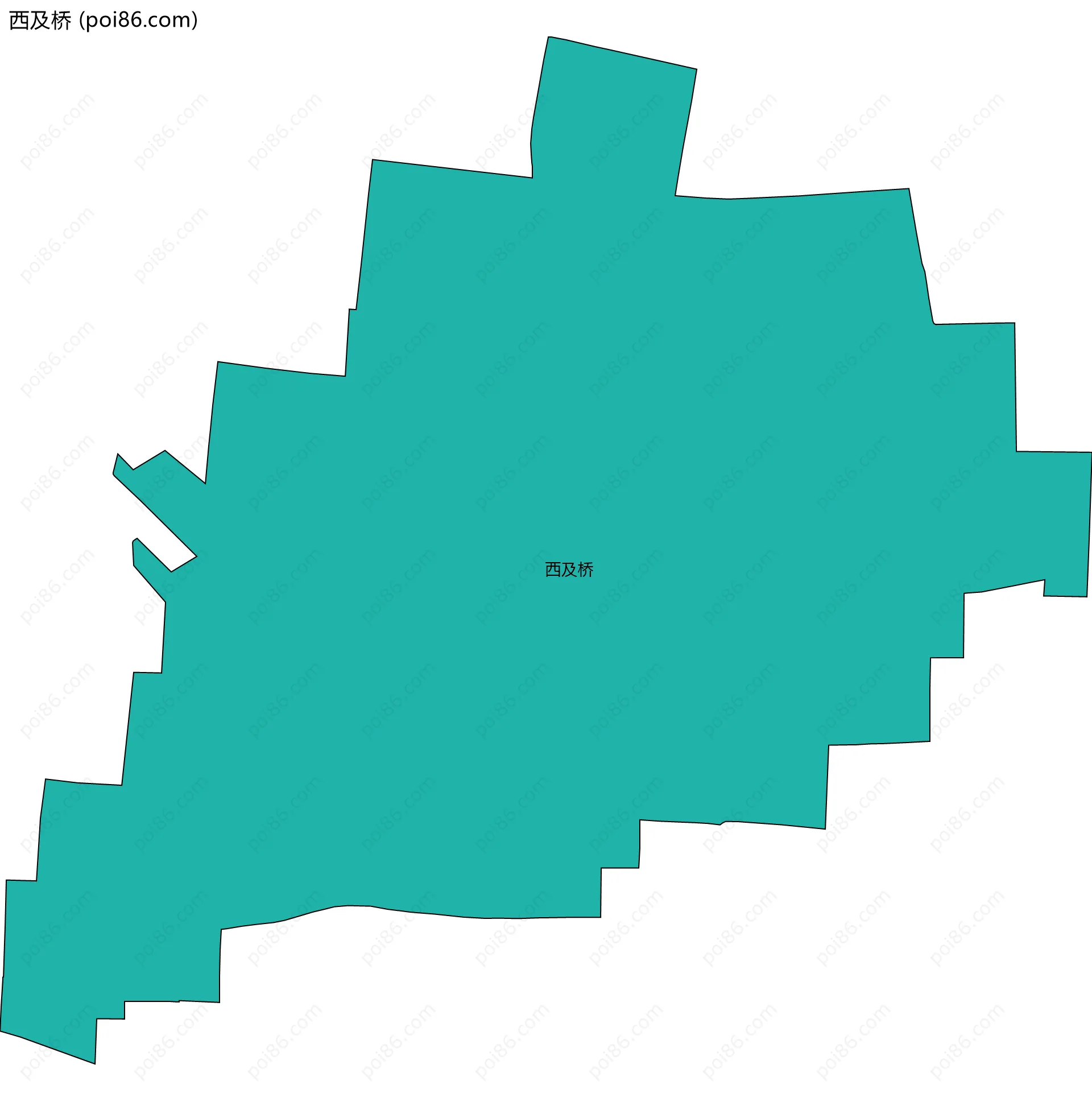西及桥边界地图