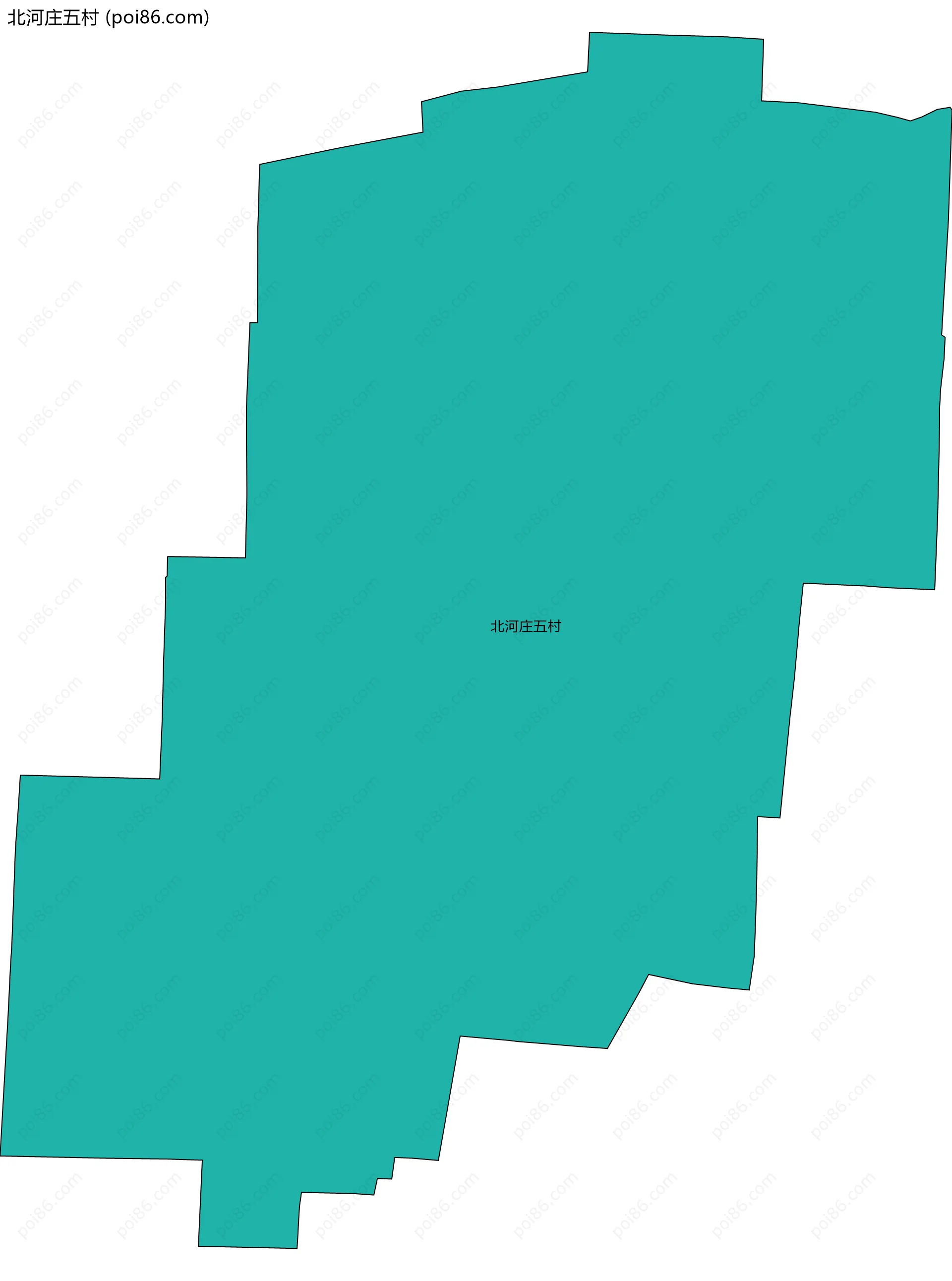 北河庄五村边界地图