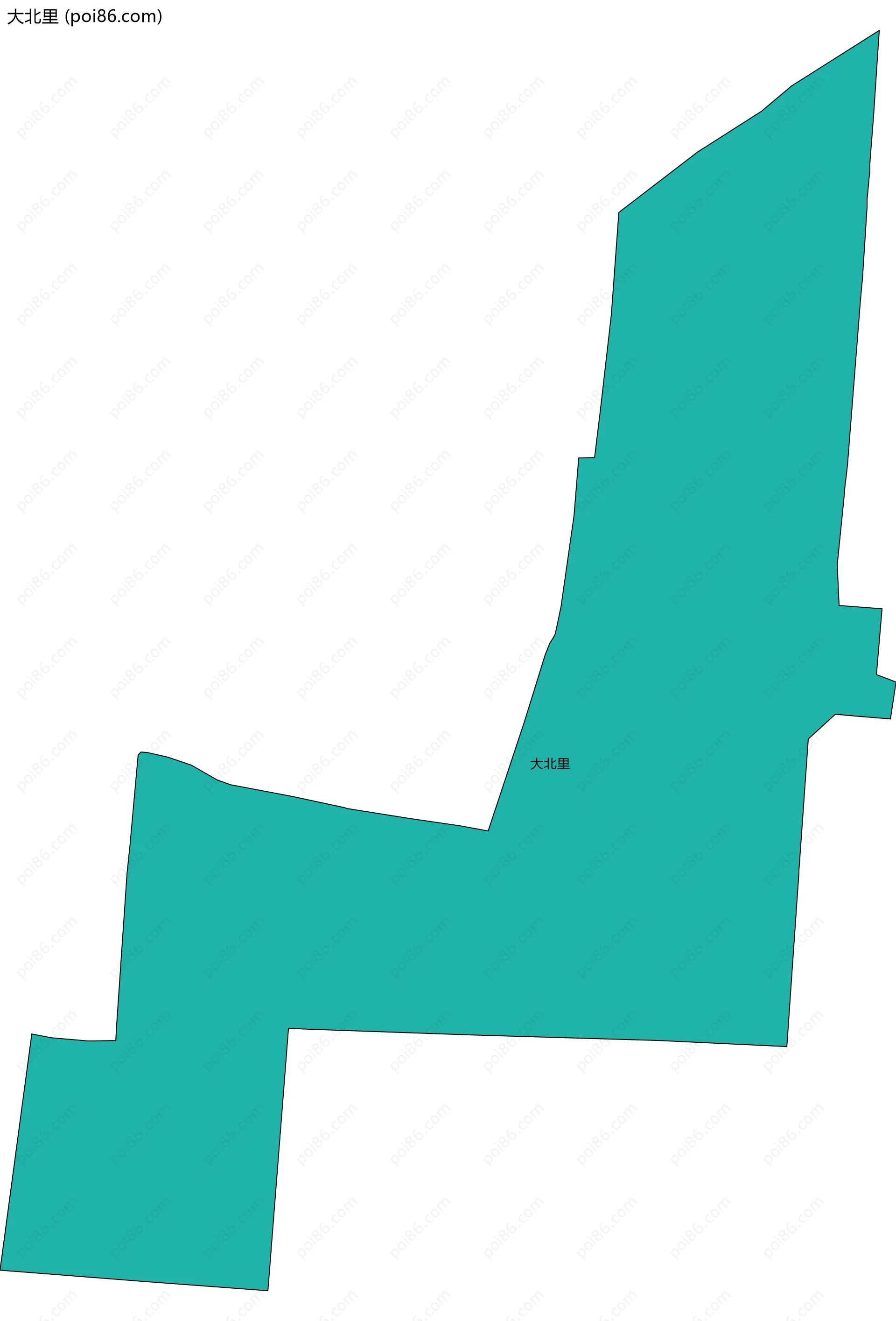 大北里边界地图